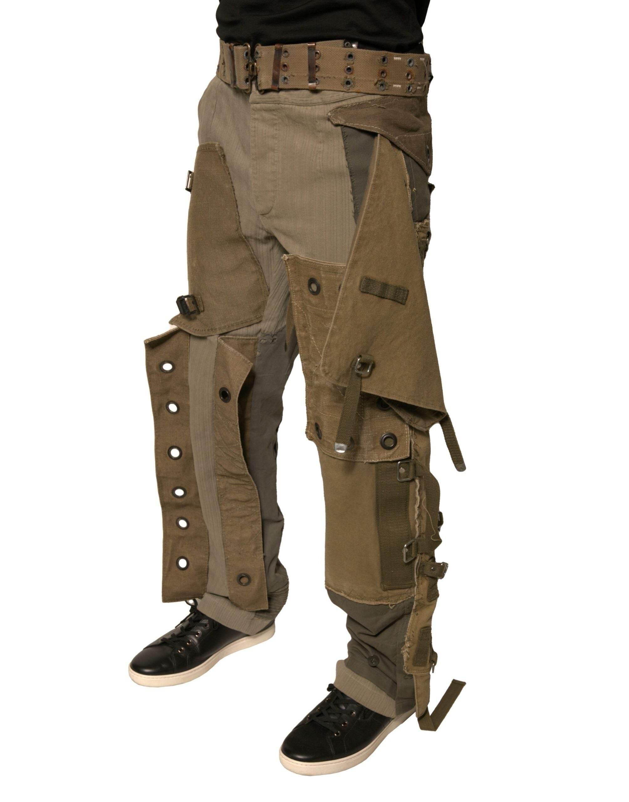 Dolce & Gabbana Multicolor Reconstructed Flight Cargo Pants - Hilstor