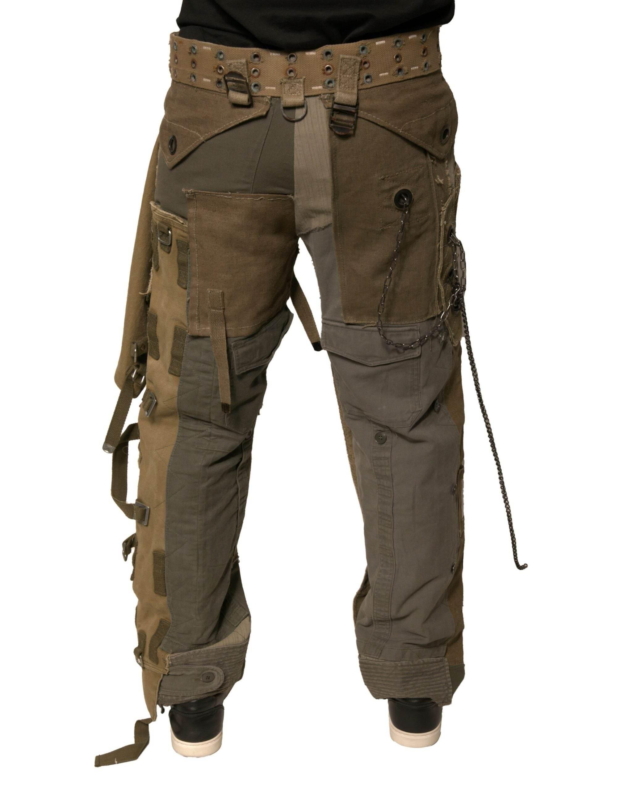 Dolce & Gabbana Multicolor Reconstructed Flight Cargo Pants - Hilstor