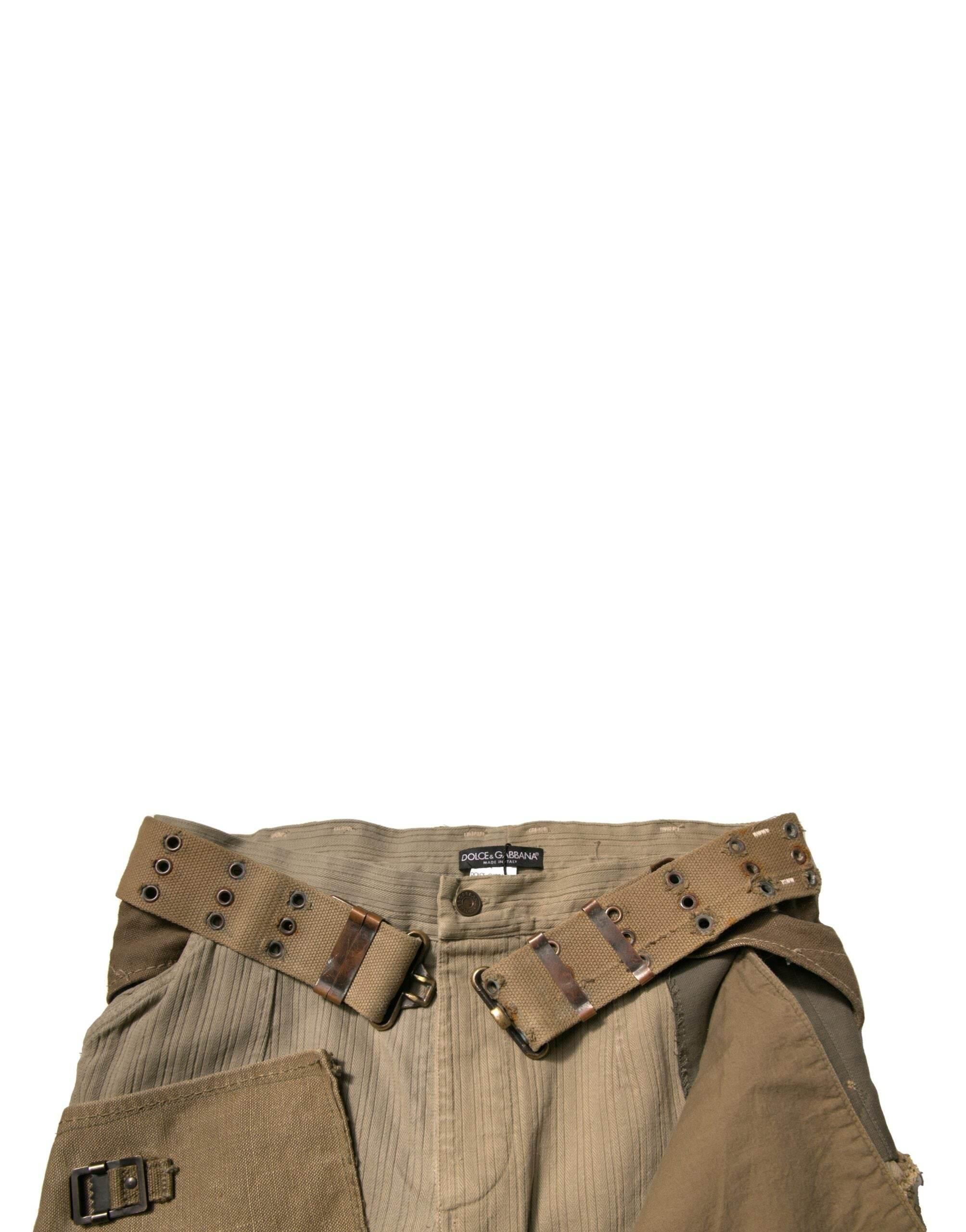 Dolce & Gabbana Multicolor Reconstructed Flight Cargo Pants - Hilstor