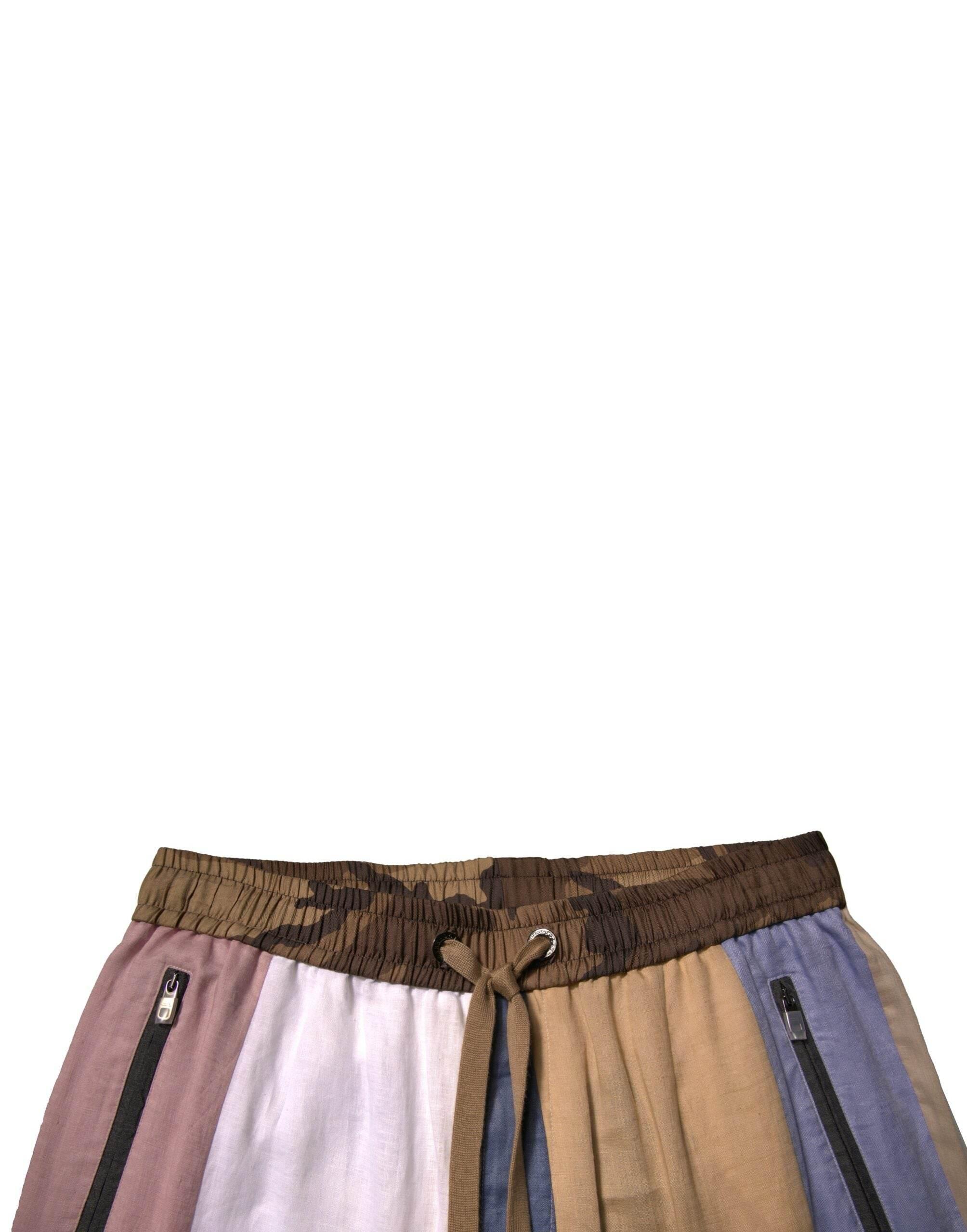 Dolce & Gabbana Multicolor Patchwork Jogger Sweatpants Pants - Hilstor