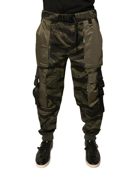 Dolce & Gabbana Green Cotton Jogger Cargo Pants - Hilstor