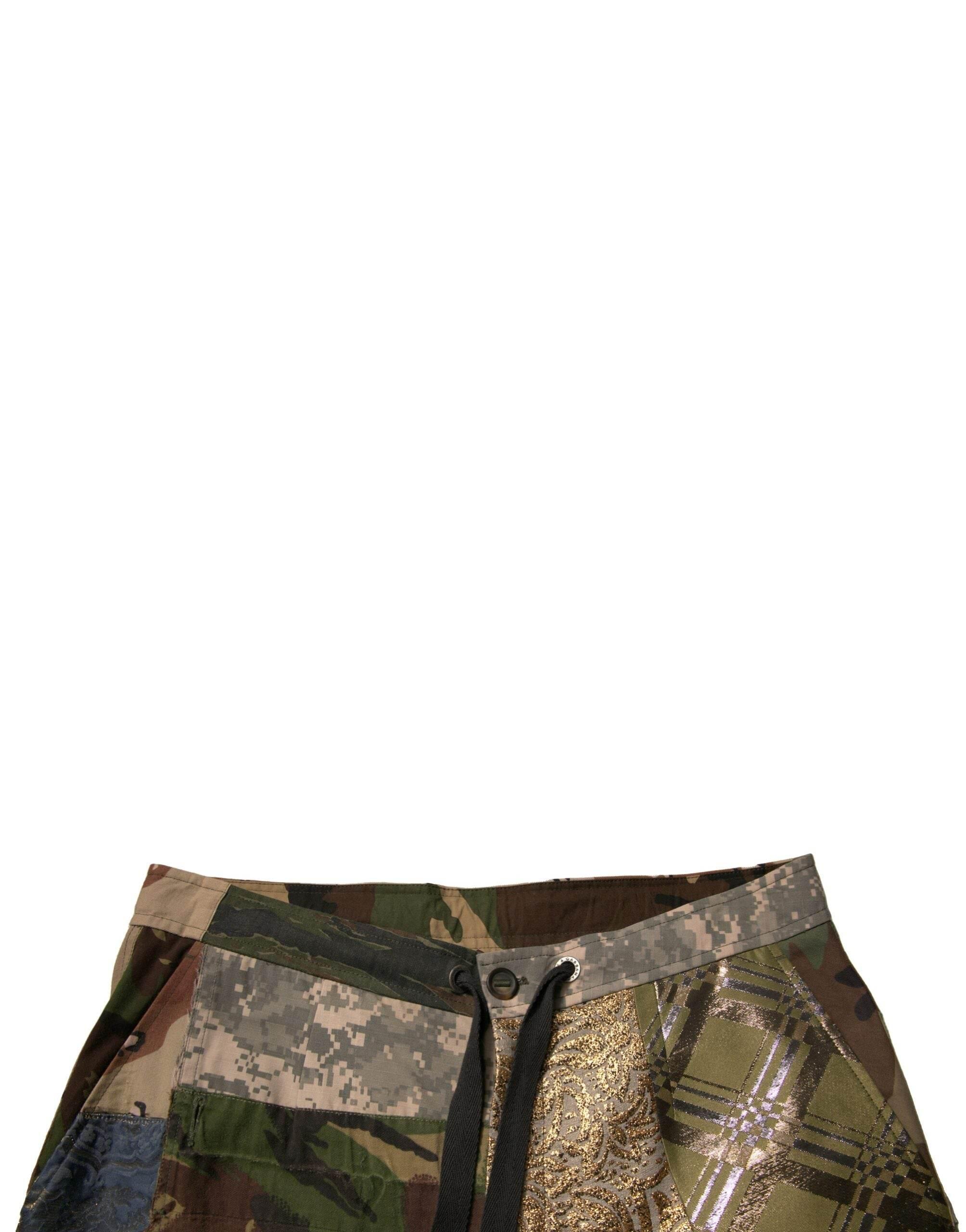 Dolce & Gabbana Multicolor Patchwork Men Jogger Pants - Hilstor