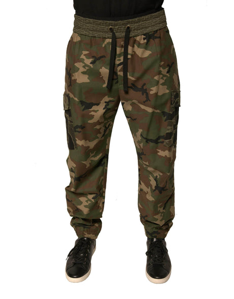 Dolce & Gabbana Multicolor Camouflage Cargo Sweatpants Pants - Hilstor
