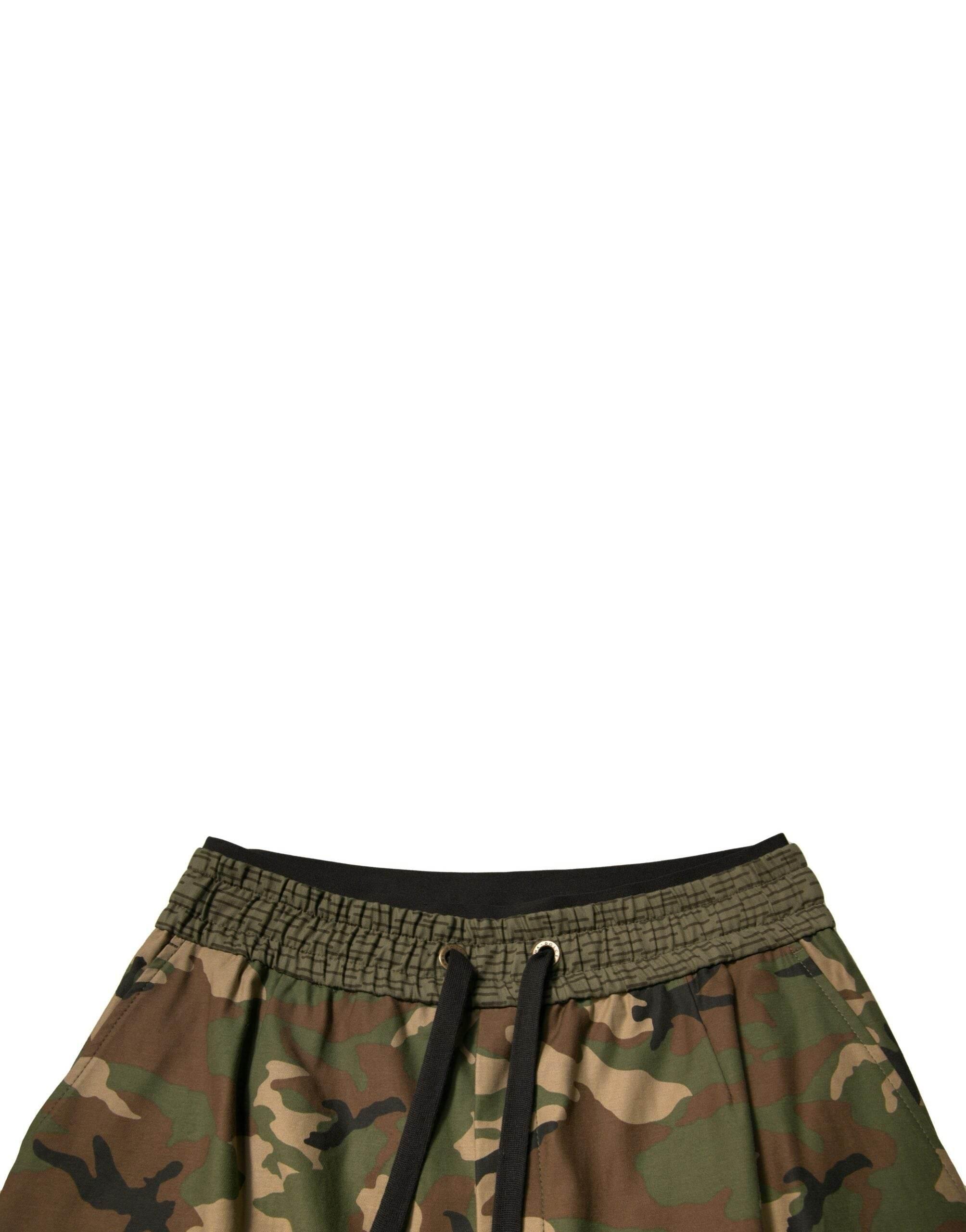 Dolce & Gabbana Multicolor Camouflage Cargo Sweatpants Pants - Hilstor