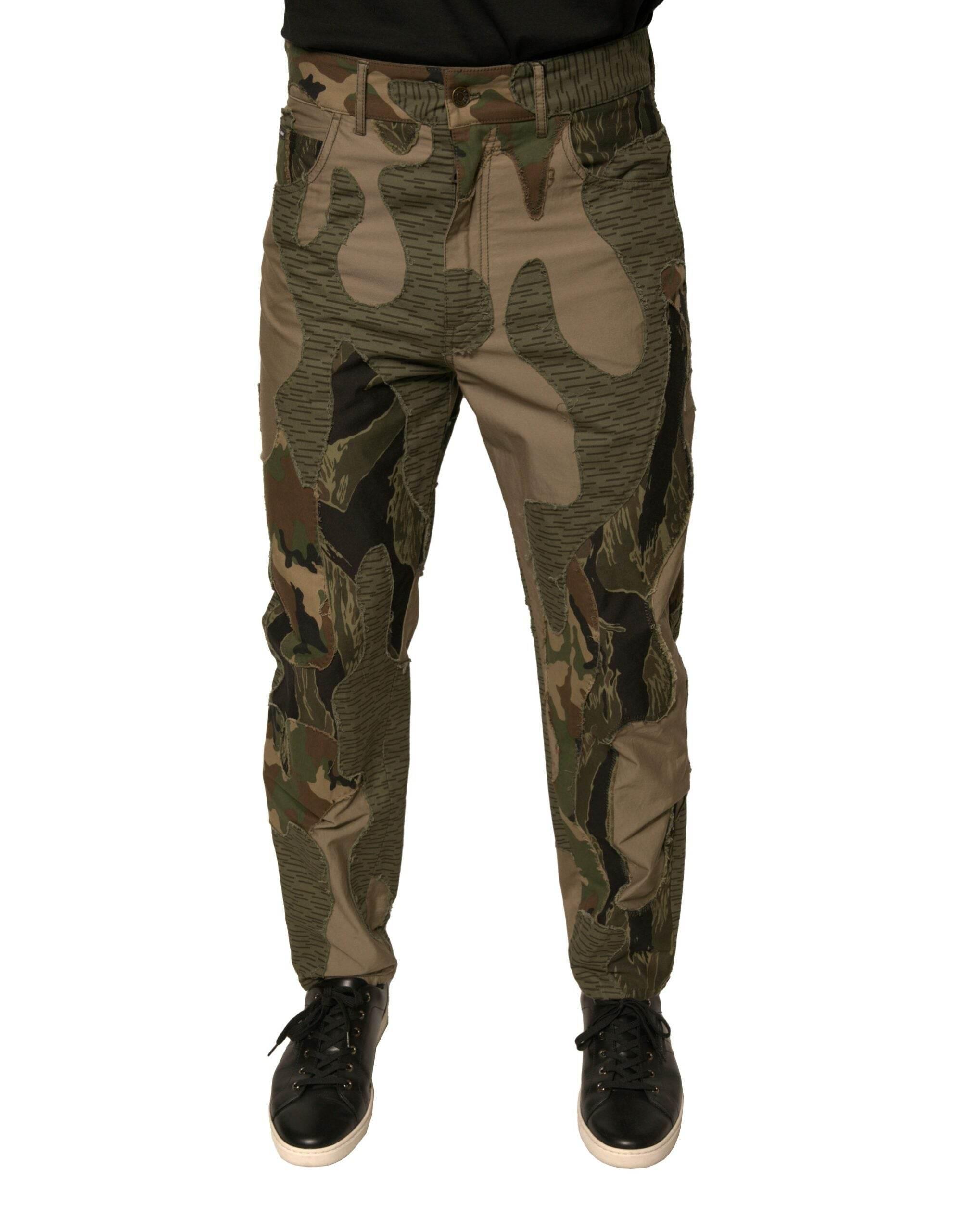 Dolce & Gabbana Multicolor Camouflage Cotton Pants - Hilstor