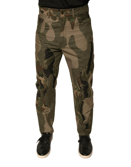 Dolce & Gabbana Multicolor Camouflage Cotton Pants - Hilstor