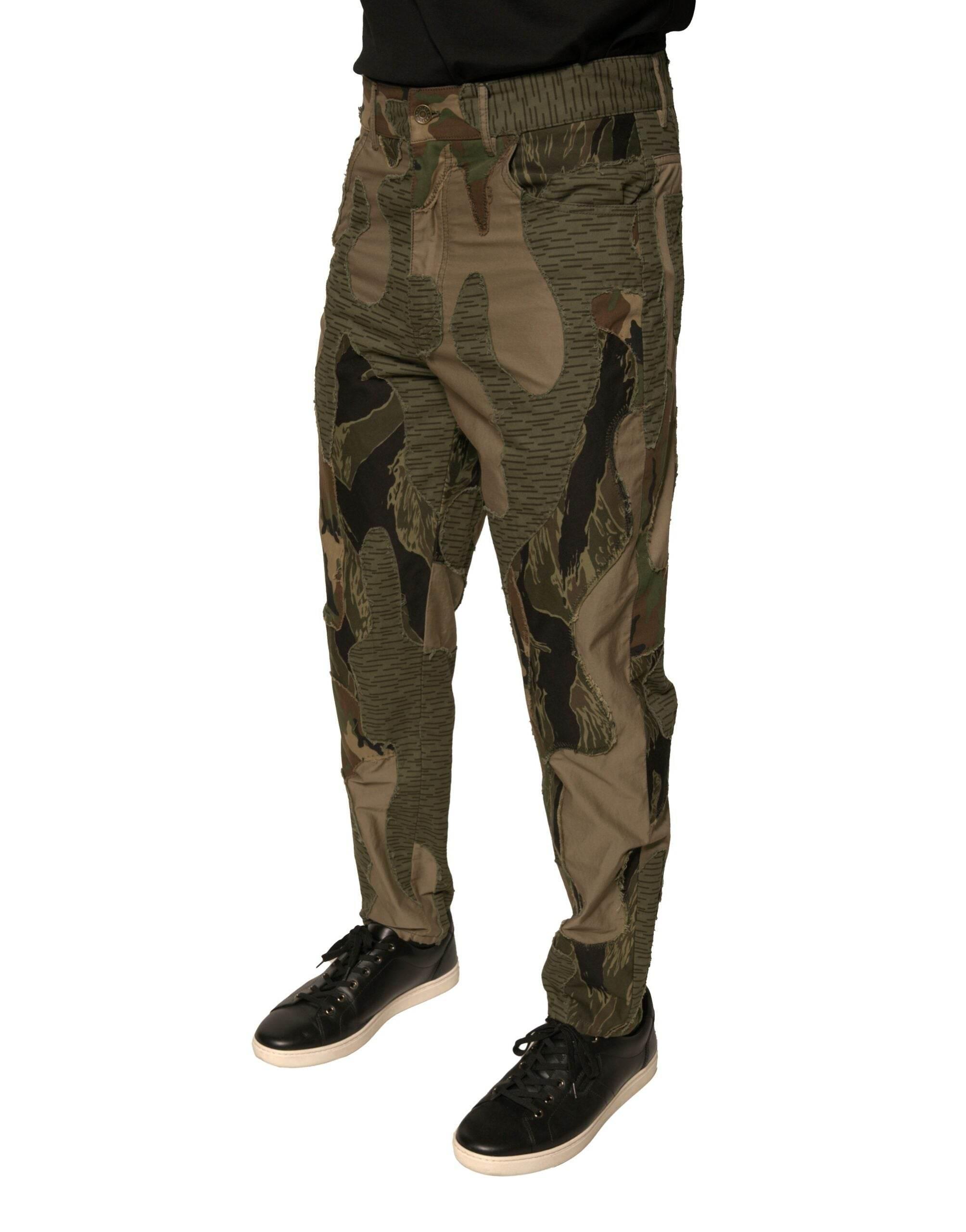 Dolce & Gabbana Multicolor Camouflage Cotton Pants - Hilstor