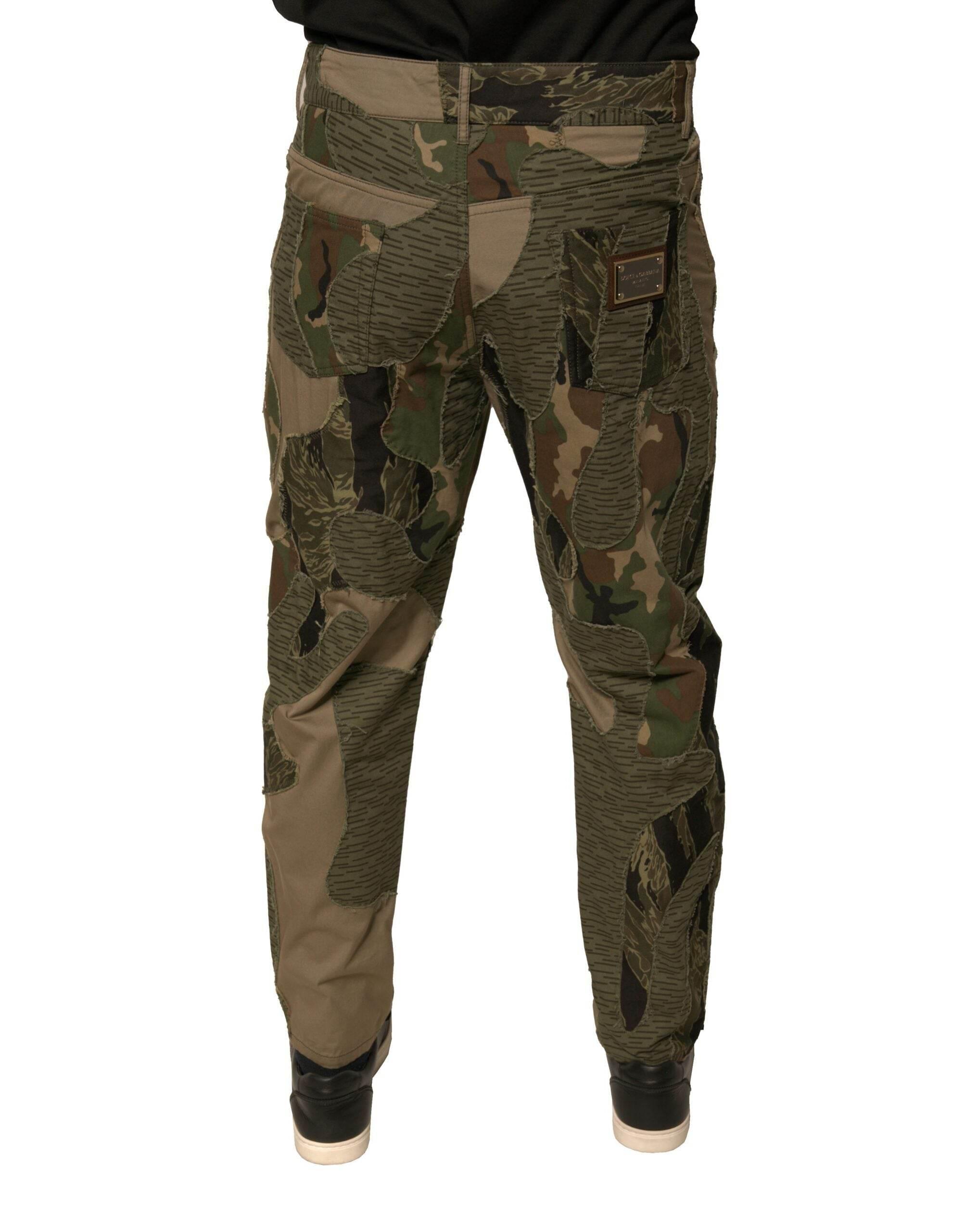 Dolce & Gabbana Multicolor Camouflage Cotton Pants - Hilstor