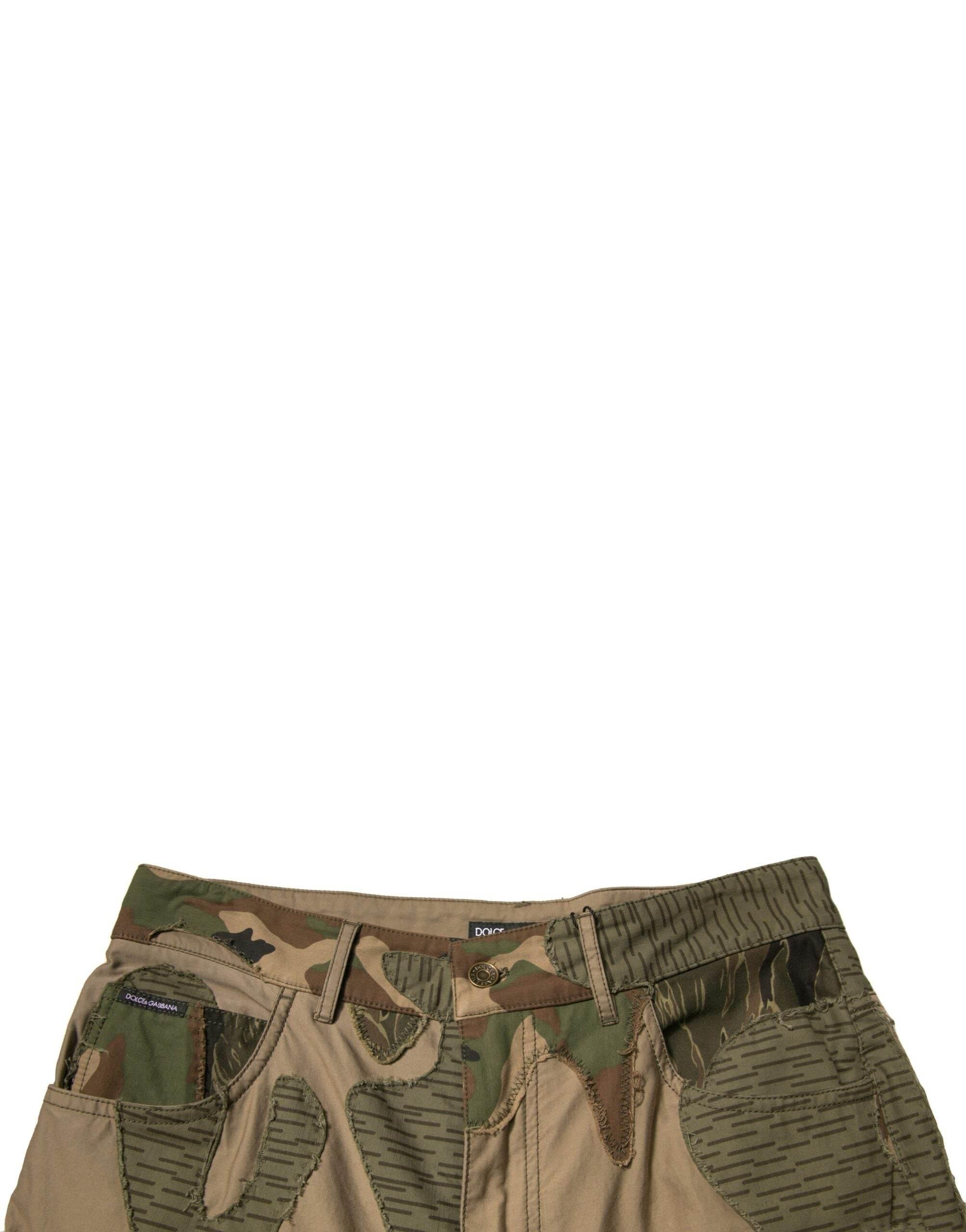 Dolce & Gabbana Multicolor Camouflage Cotton Pants - Hilstor