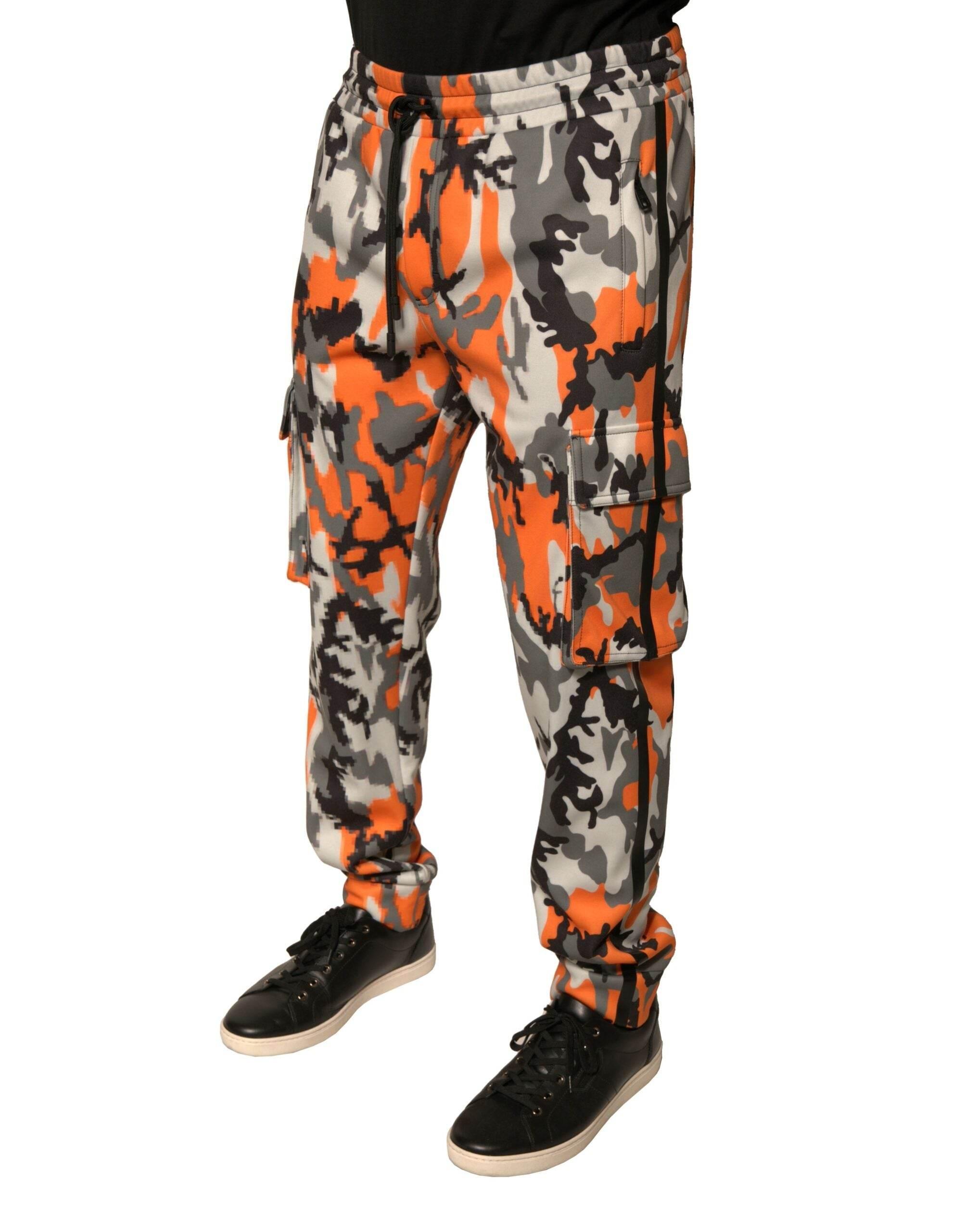 Dolce & Gabbana Multicolor Camouflage Cargo Jogger Pants - Hilstor