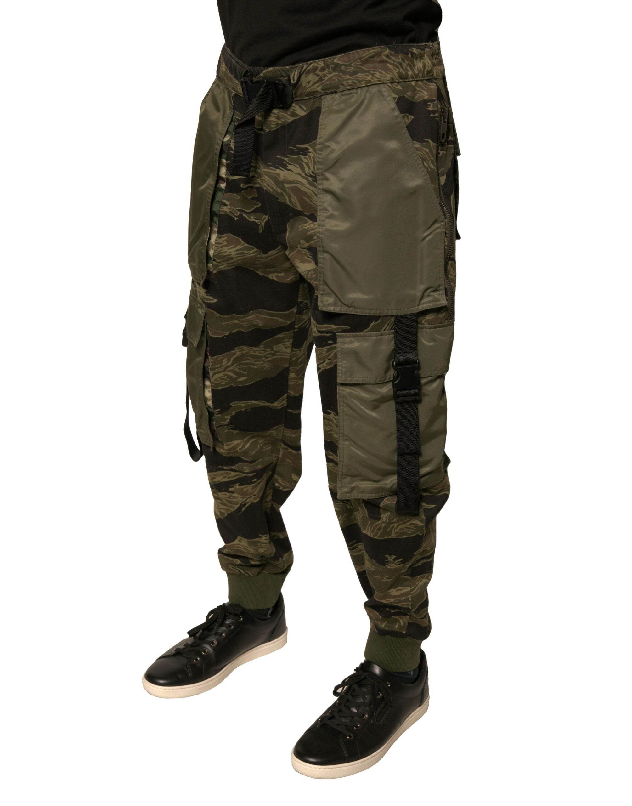 Dolce & Gabbana Green Cotton Jogger Cargo Pants - Hilstor