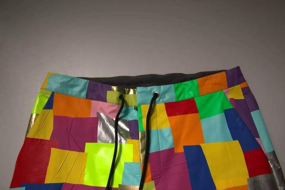 Dolce & Gabbana Multicolor Cotton Patchwork Men Cargo Pants - Hilstor