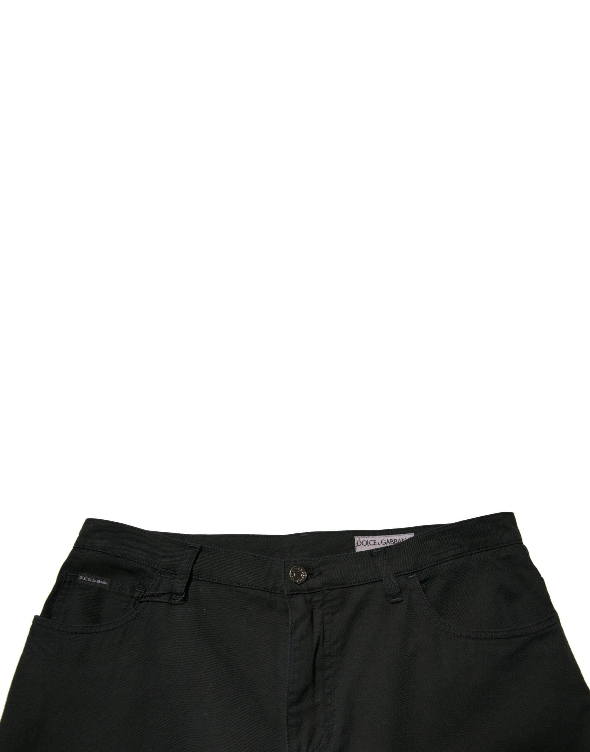 Dolce & Gabbana Black Logo Cotton Stretch Skinny Denim Jeans - Hilstor