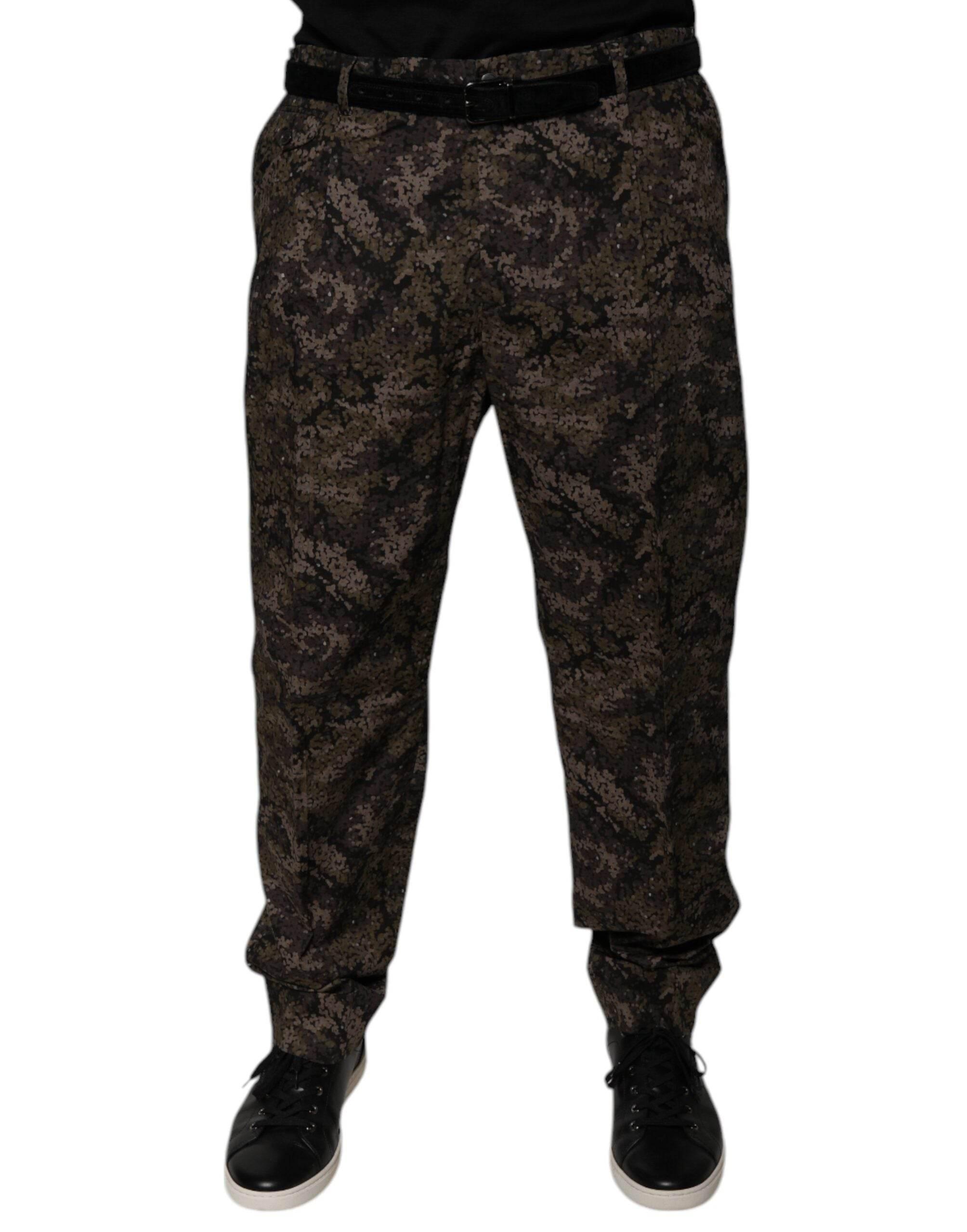 Dolce & Gabbana Multicolor Camouflage Men Dress Pants - Hilstor