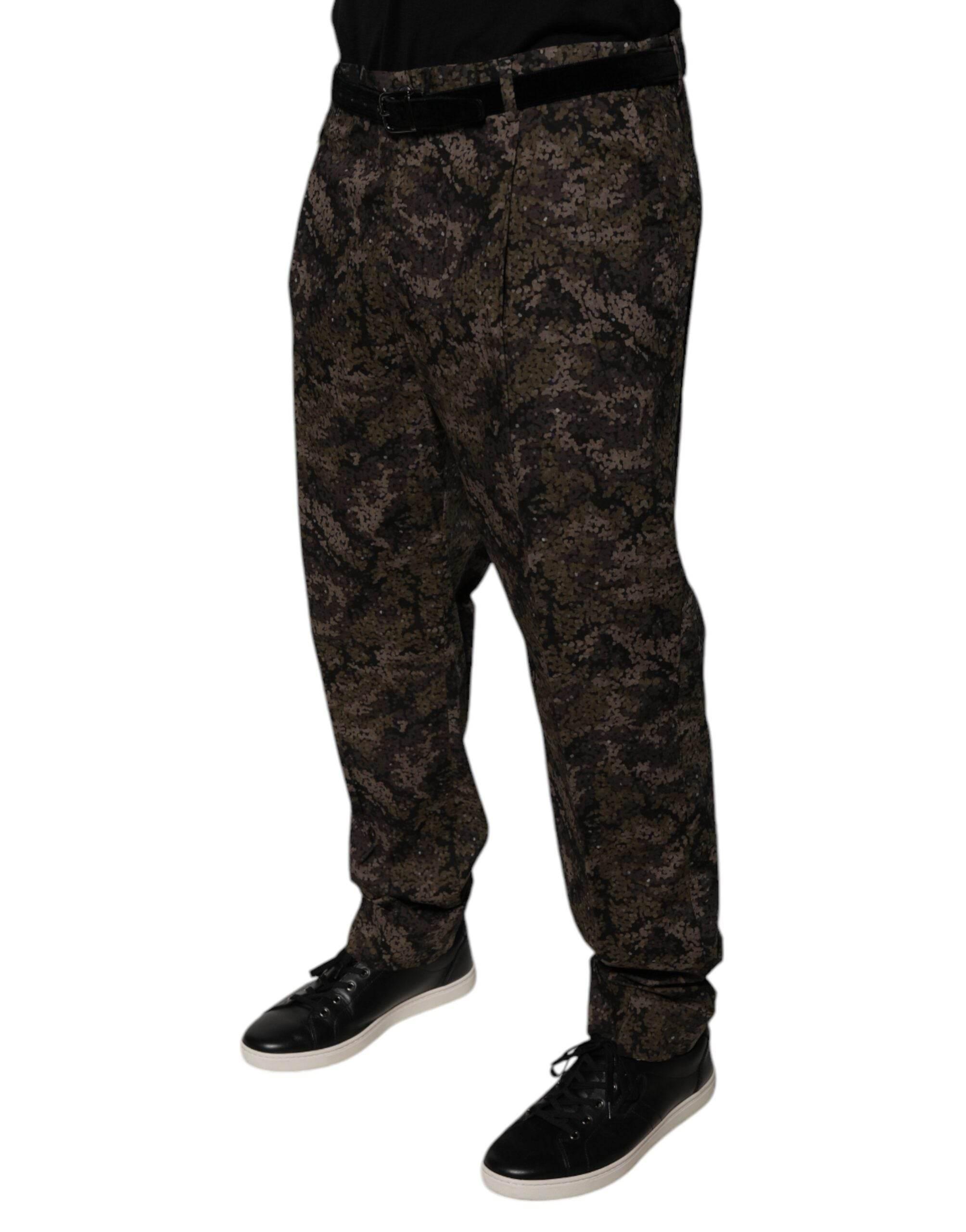 Dolce & Gabbana Multicolor Camouflage Men Dress Pants - Hilstor