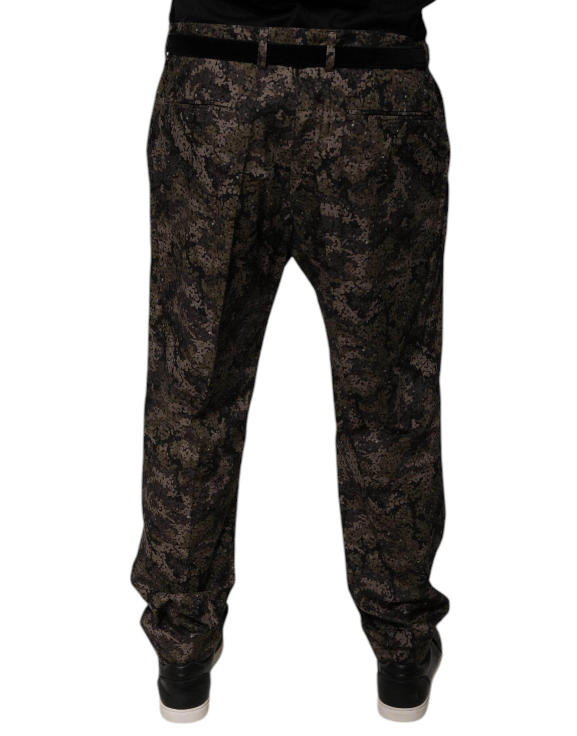 Dolce & Gabbana Multicolor Camouflage Men Dress Pants - Hilstor