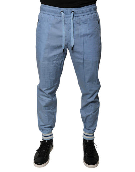 Dolce & Gabbana Blue Cotton Jogger Sweatpants Pants - Hilstor