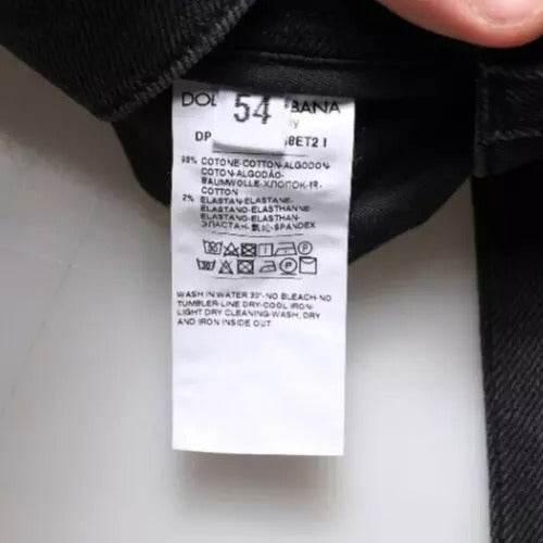 Dolce & Gabbana Black Logo Cotton Stretch Skinny Denim Jeans - Hilstor