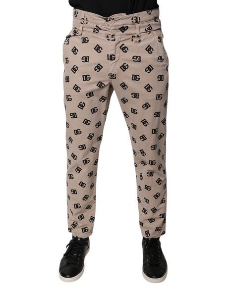 Dolce & Gabbana Beige Logo Cotton Skinny Denim Jeans - Hilstor