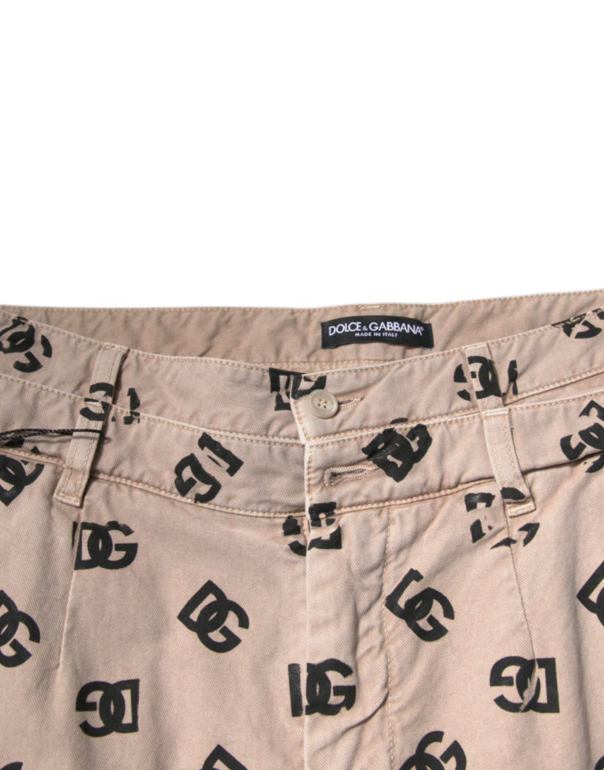 Dolce & Gabbana Beige Logo Cotton Skinny Denim Jeans - Hilstor