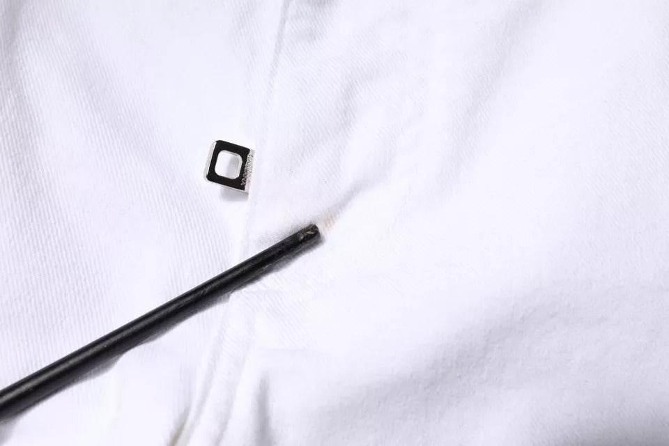 Dolce & Gabbana Black White Logo Cotton Skinny Denim Jeans - Hilstor