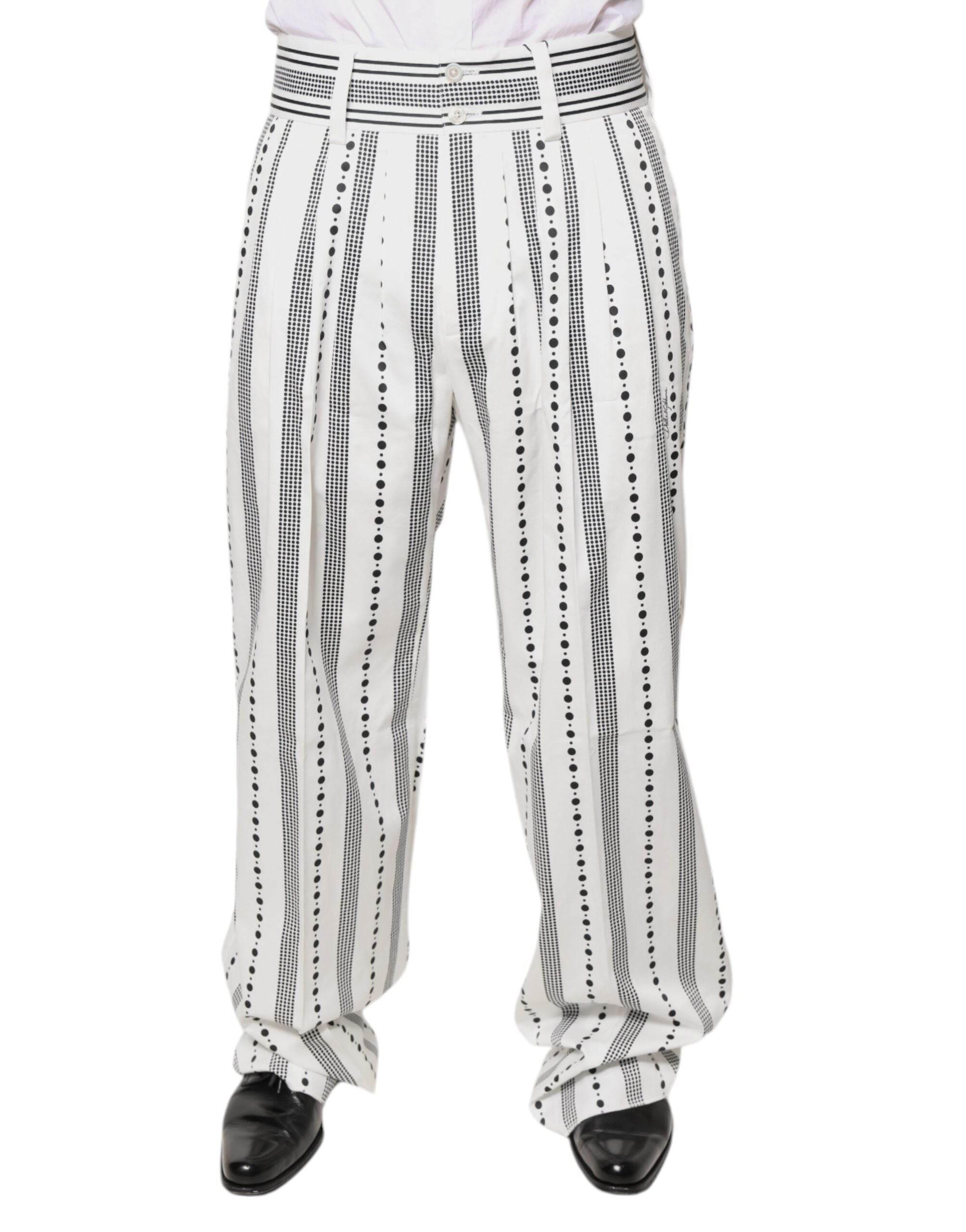 Dolce & Gabbana White Straight Formal Dress Pants - Hilstor