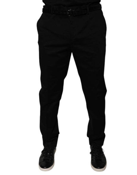 Dolce & Gabbana Black Tapered Formal Dress Pants - Hilstor