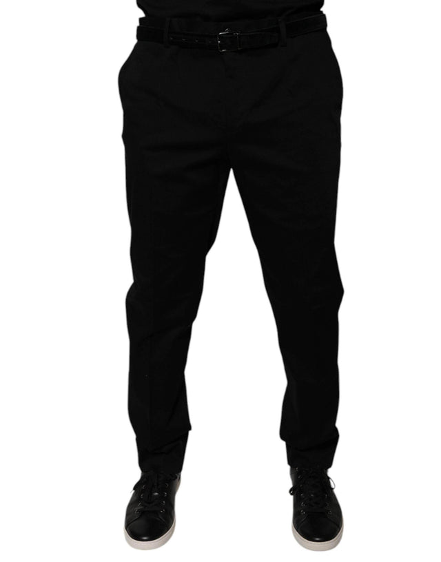 Dolce & Gabbana Black Tapered Formal Dress Pants - Hilstor