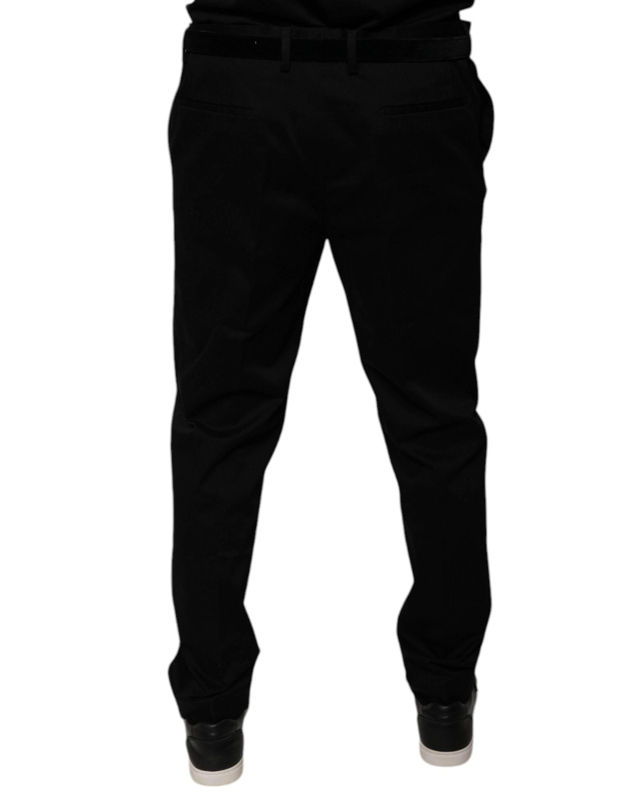 Dolce & Gabbana Black Tapered Formal Dress Pants - Hilstor