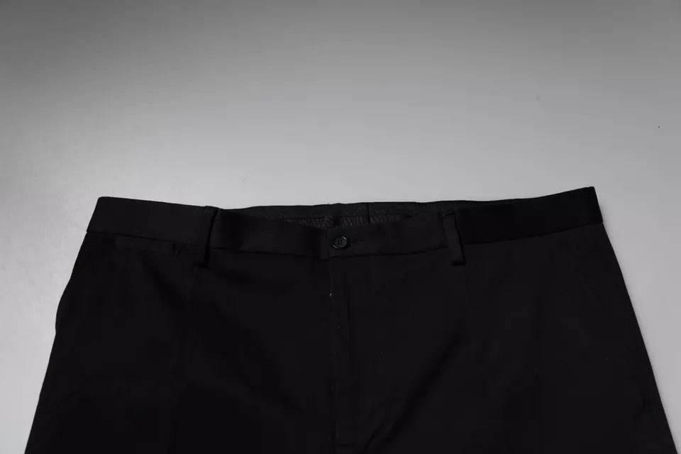 Dolce & Gabbana Black Tapered Formal Dress Pants - Hilstor