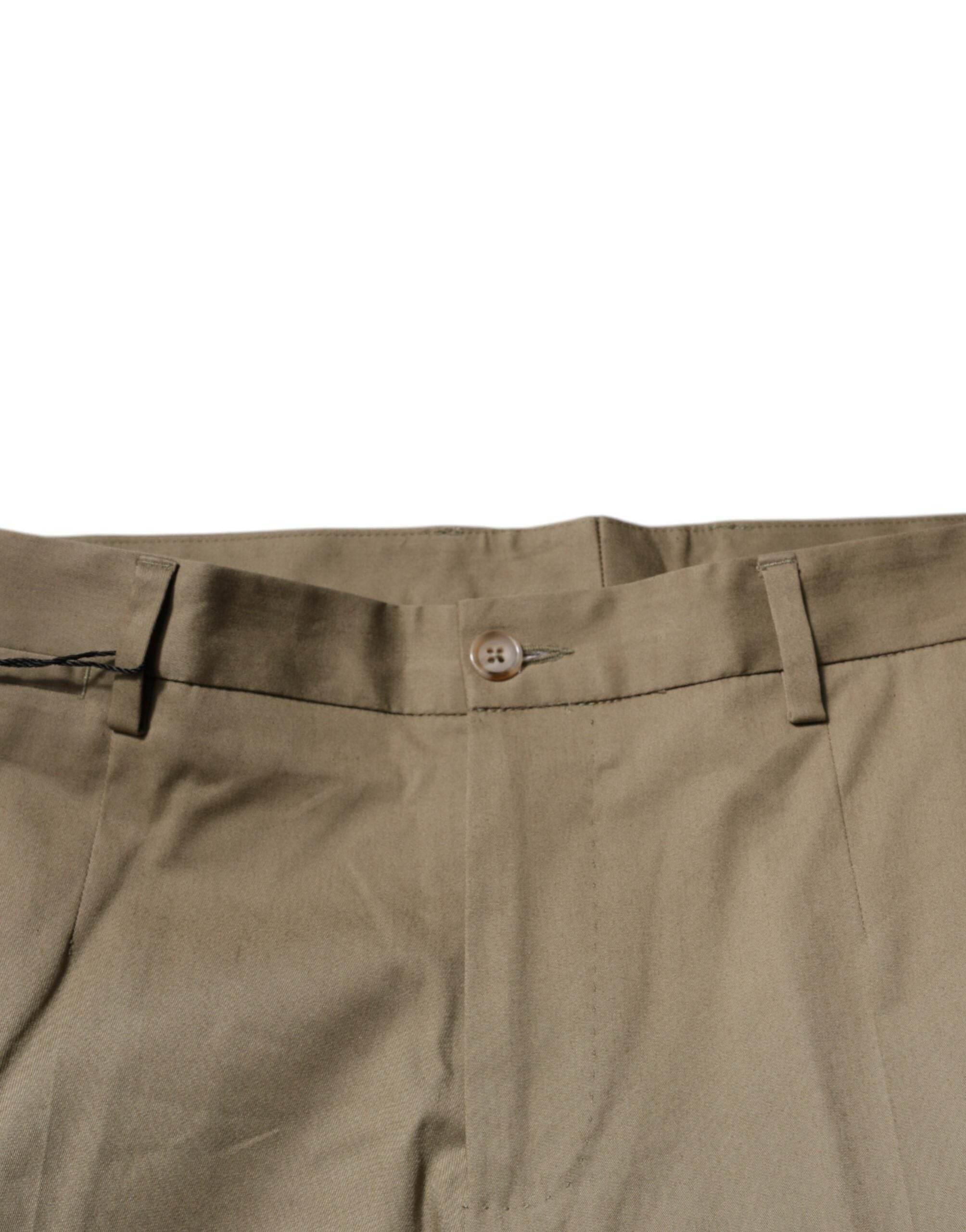 Dolce & Gabbana Brown Logo Men Casual Tapered Pants - Hilstor