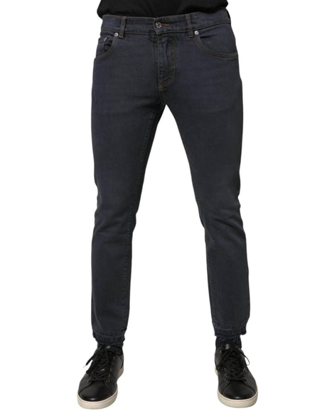 Dolce & Gabbana Dark Gray Cotton Skinny Denim Jeans - Hilstor