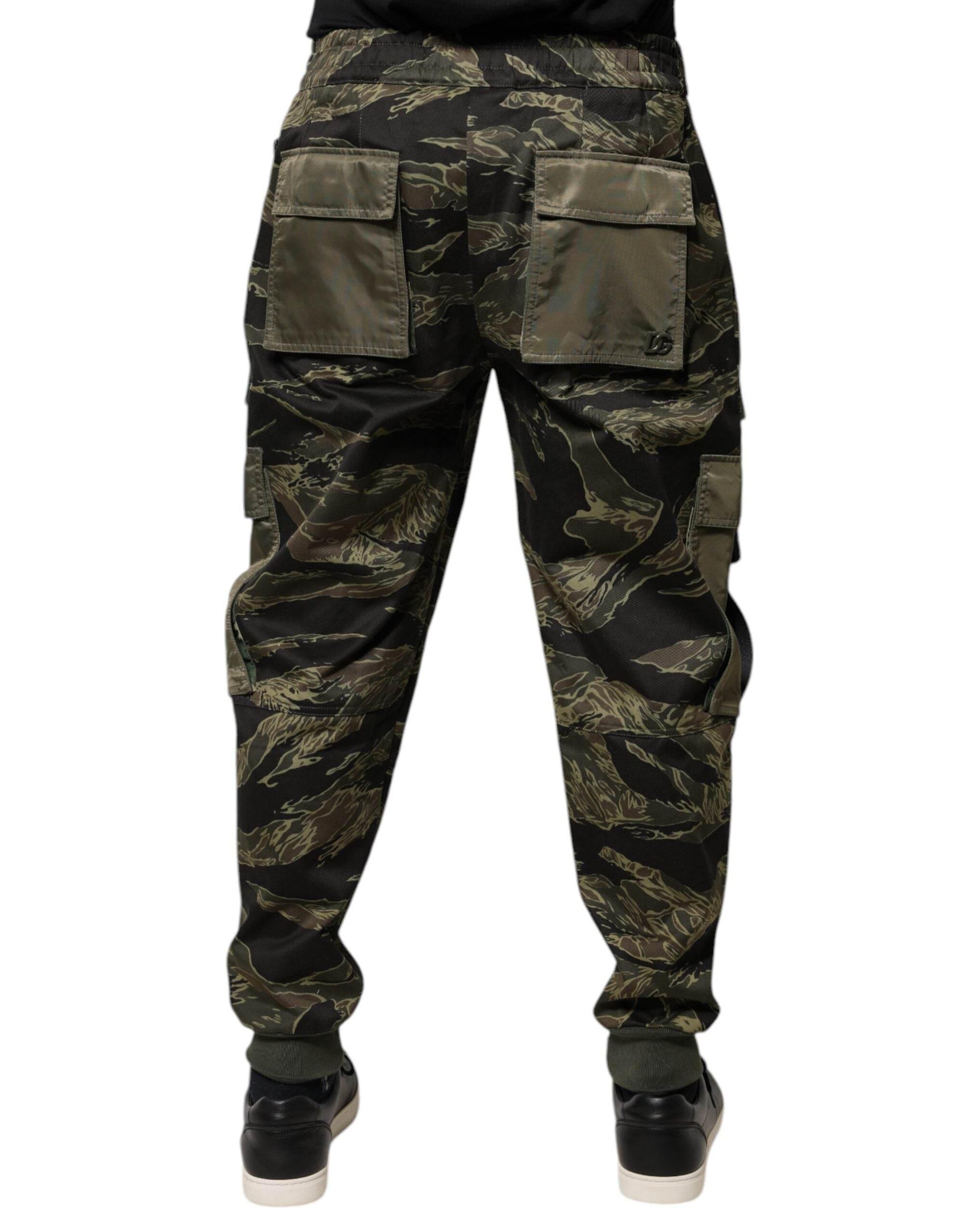 Dolce & Gabbana Green Cotton Jogger Cargo Pants - Hilstor
