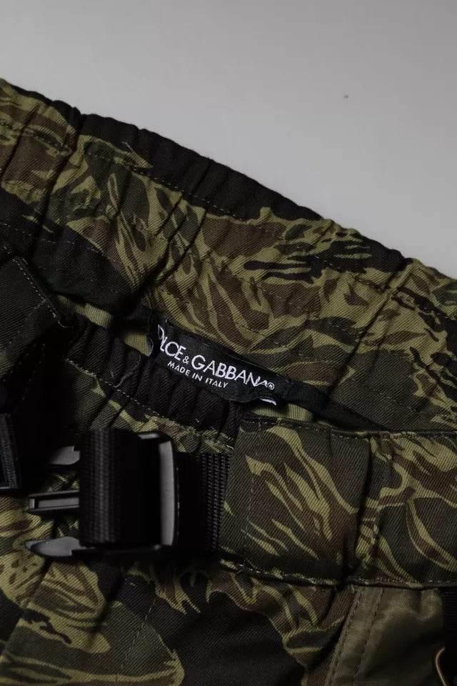 Dolce & Gabbana Green Cotton Jogger Cargo Pants - Hilstor