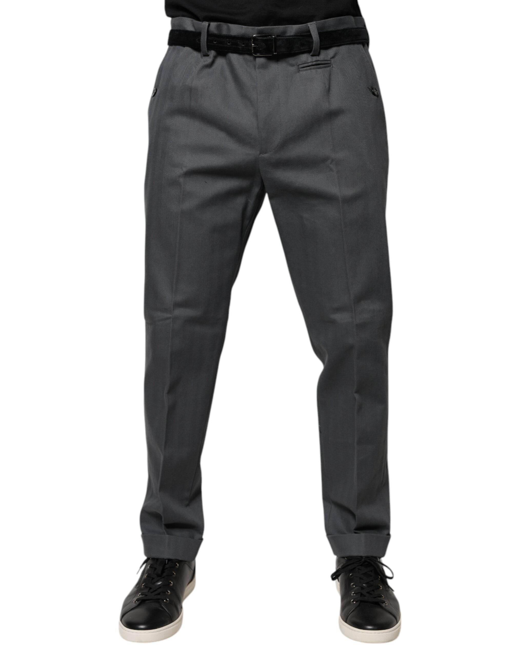 Dolce & Gabbana Gray Tapered Formal Dress Pants - Hilstor