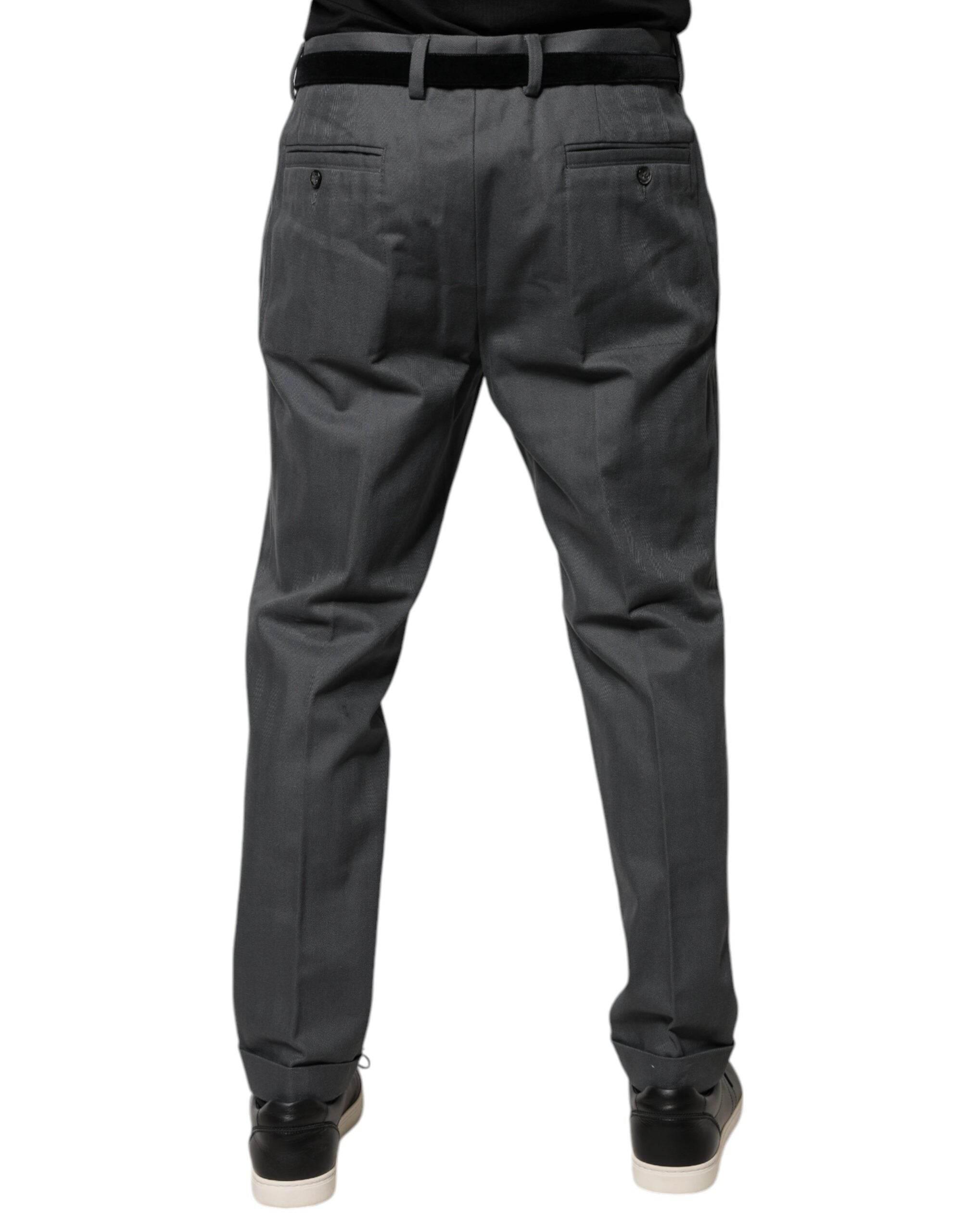 Dolce & Gabbana Gray Tapered Formal Dress Pants - Hilstor