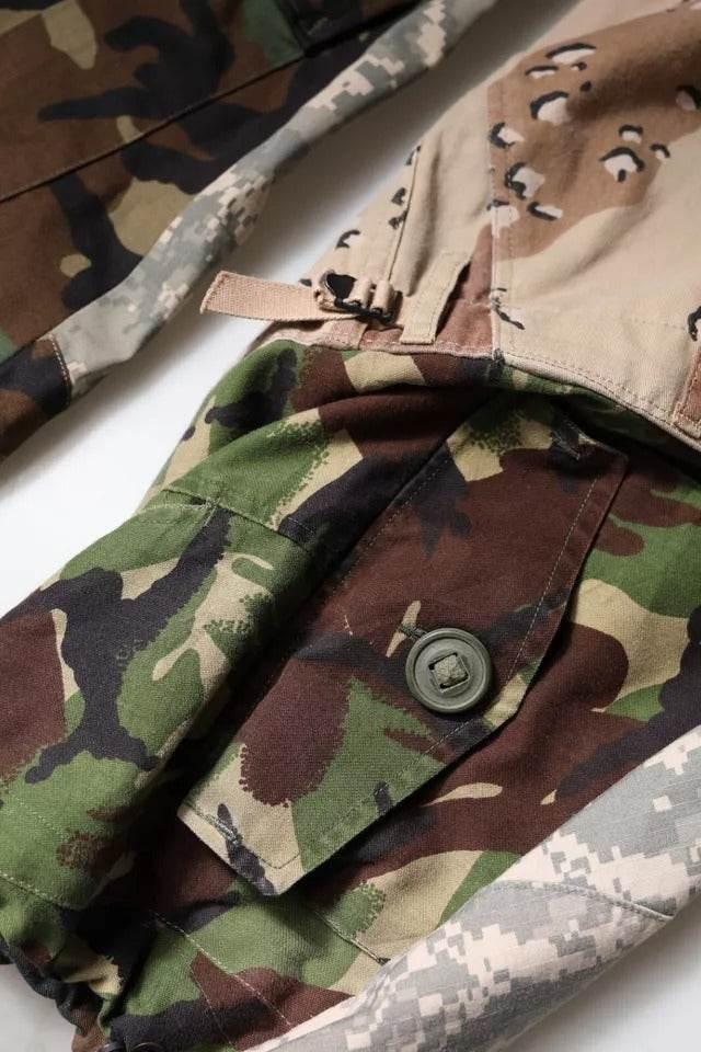 Dolce & Gabbana Multicolor Patchwork Camouflage Cargo Pants - Hilstor