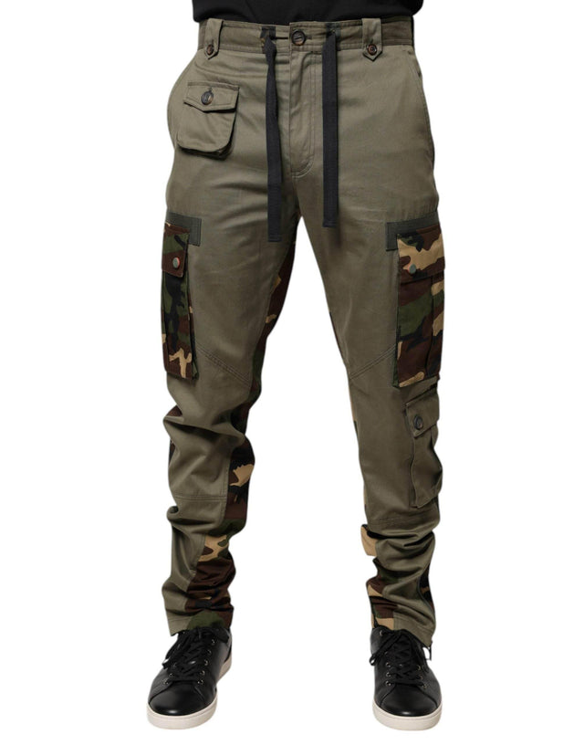 Dolce & Gabbana Multicolor Patchwork Camouflage Cargo Pants - Hilstor
