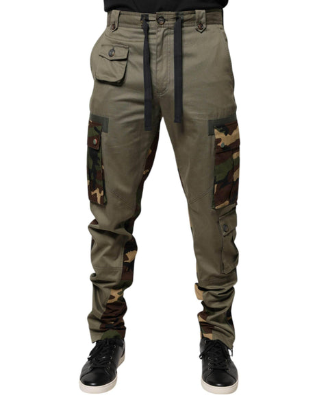 Dolce & Gabbana Multicolor Patchwork Camouflage Cargo Pants - Hilstor