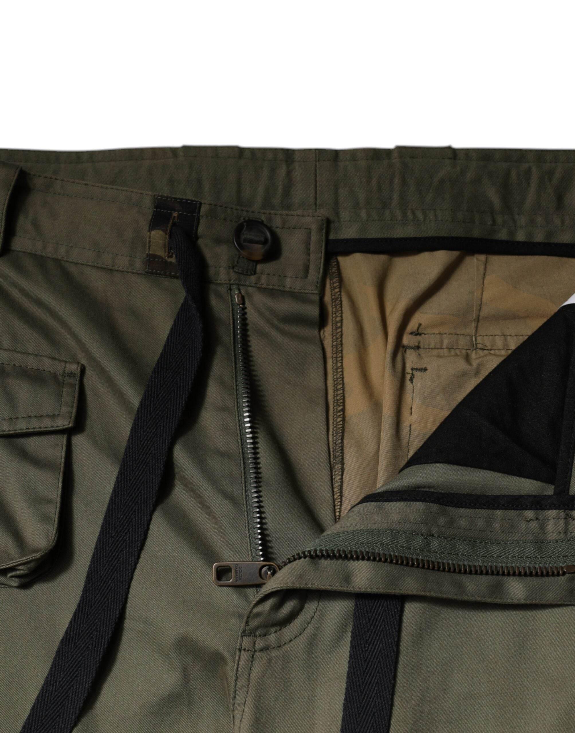 Dolce & Gabbana Multicolor Patchwork Camouflage Cargo Pants - Hilstor