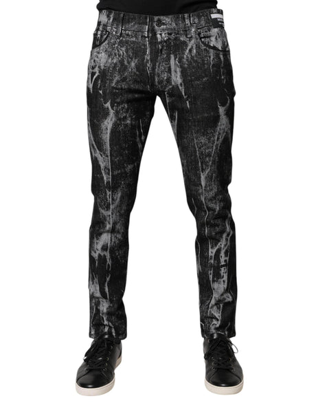 Dolce & Gabbana Multicolor Cotton Tie Dye Skinny Denim Jeans - Hilstor