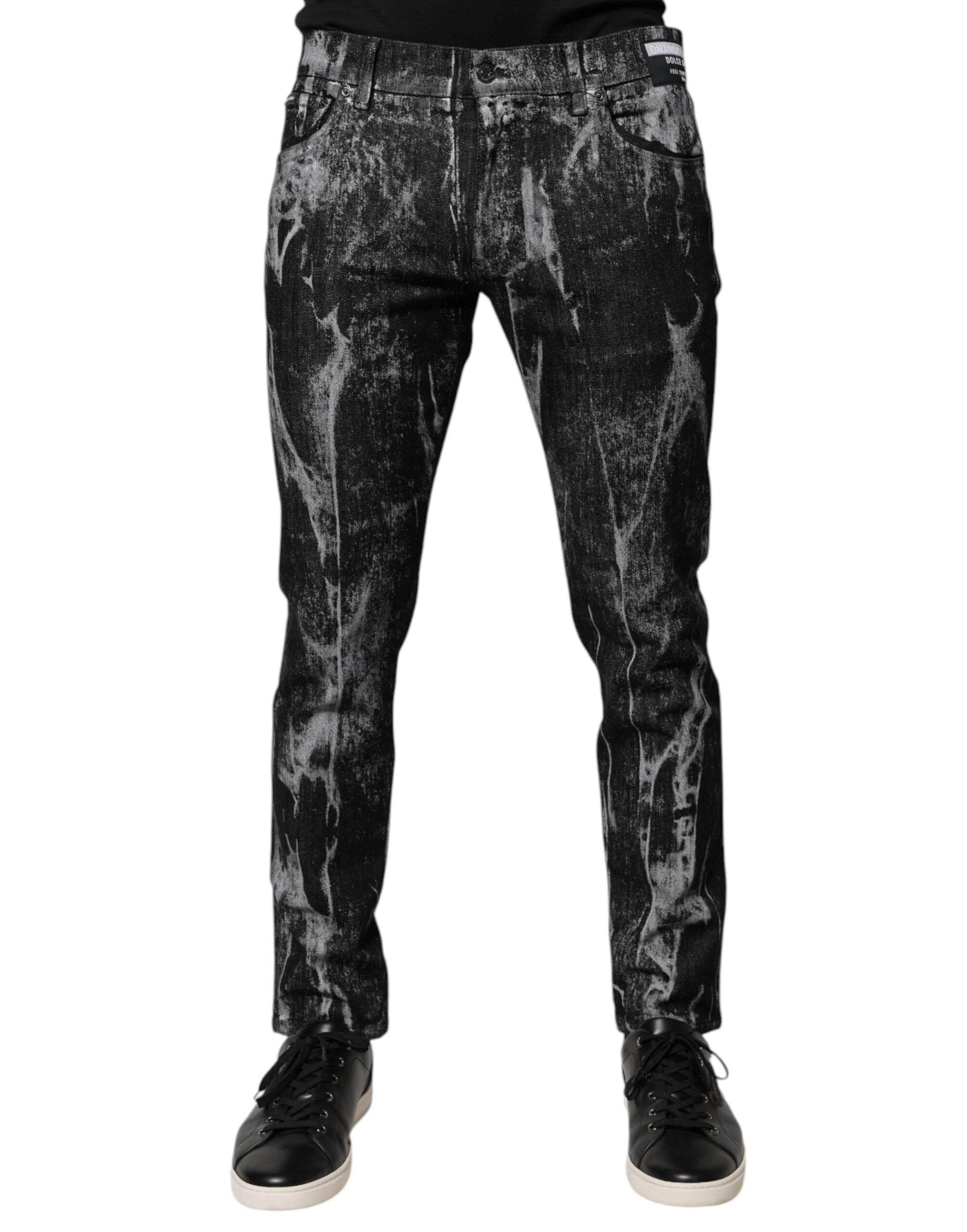 Dolce & Gabbana Multicolor Cotton Tie Dye Skinny Denim Jeans - Hilstor