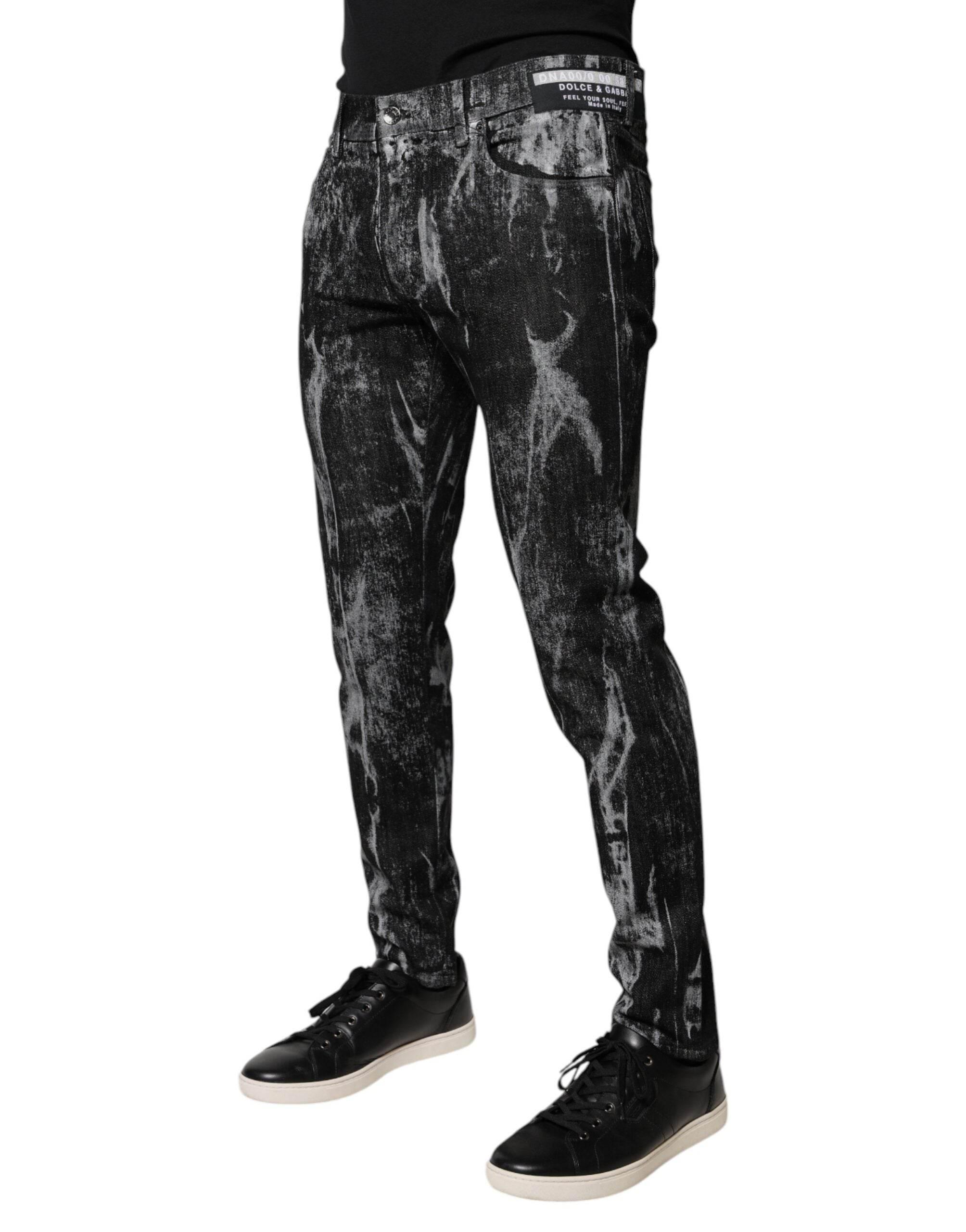 Dolce & Gabbana Multicolor Cotton Tie Dye Skinny Denim Jeans - Hilstor