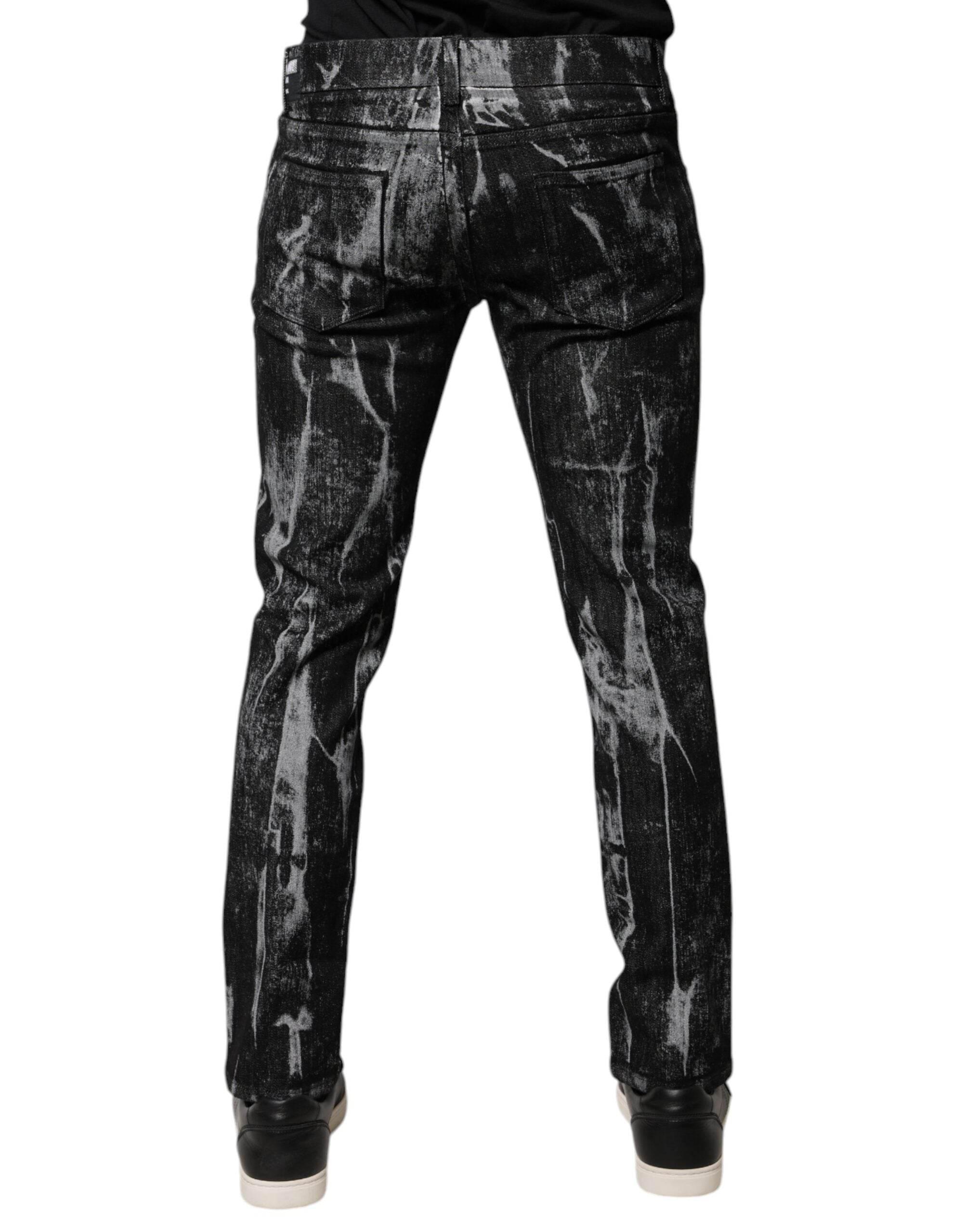 Dolce & Gabbana Multicolor Cotton Tie Dye Skinny Denim Jeans - Hilstor