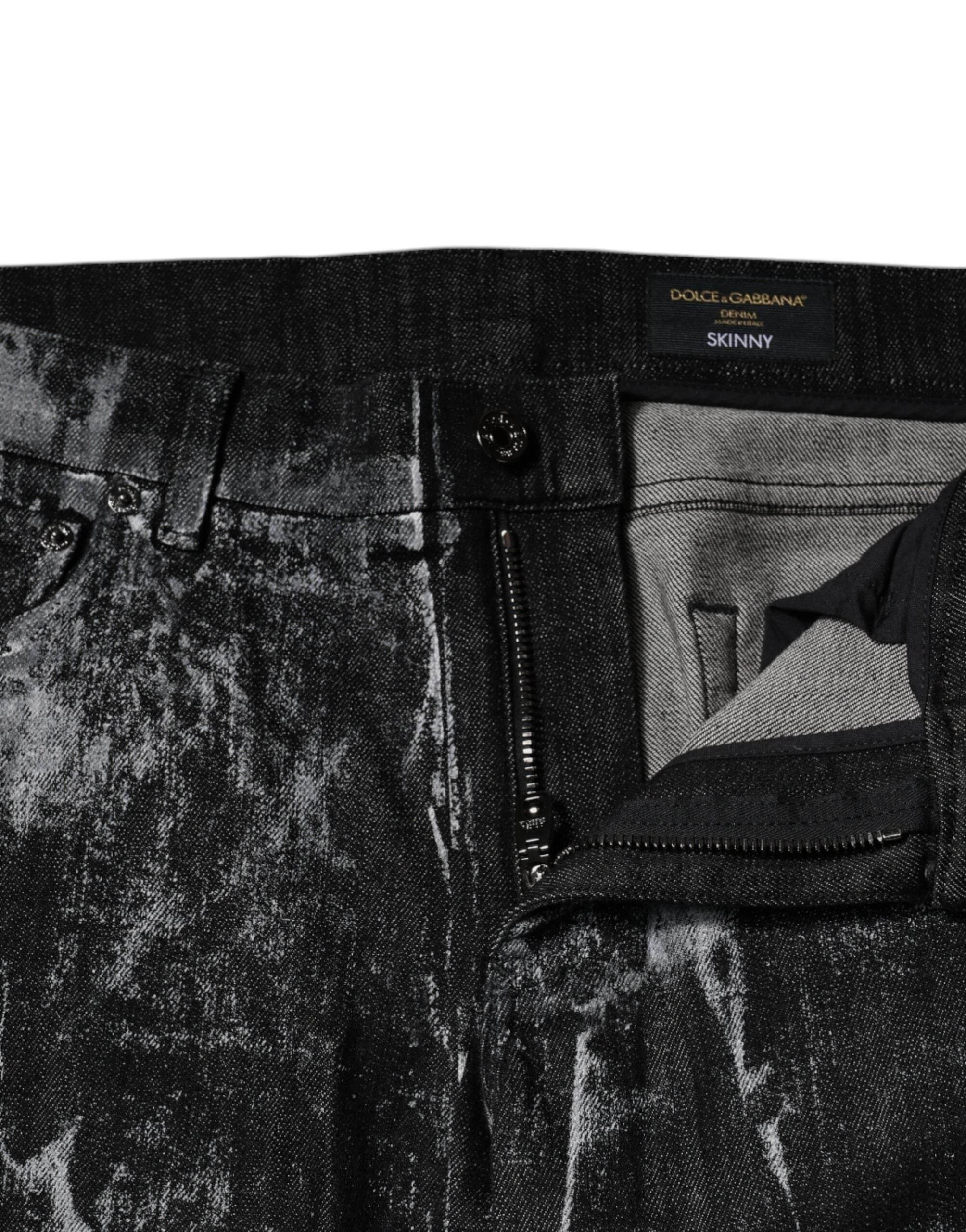 Dolce & Gabbana Multicolor Cotton Tie Dye Skinny Denim Jeans - Hilstor