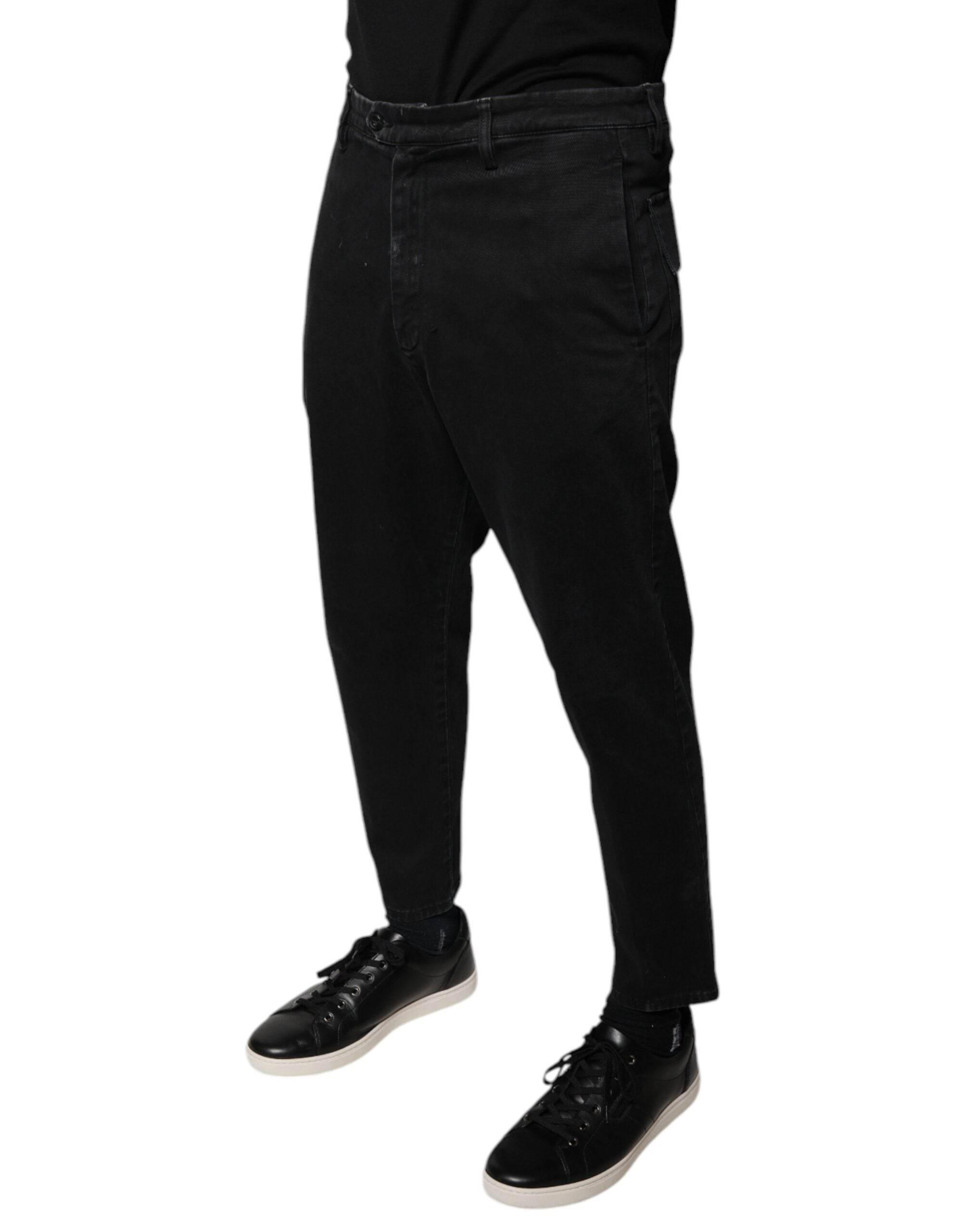 Dolce & Gabbana Black HOUSTON Men Cropped Denim Jeans - Hilstor