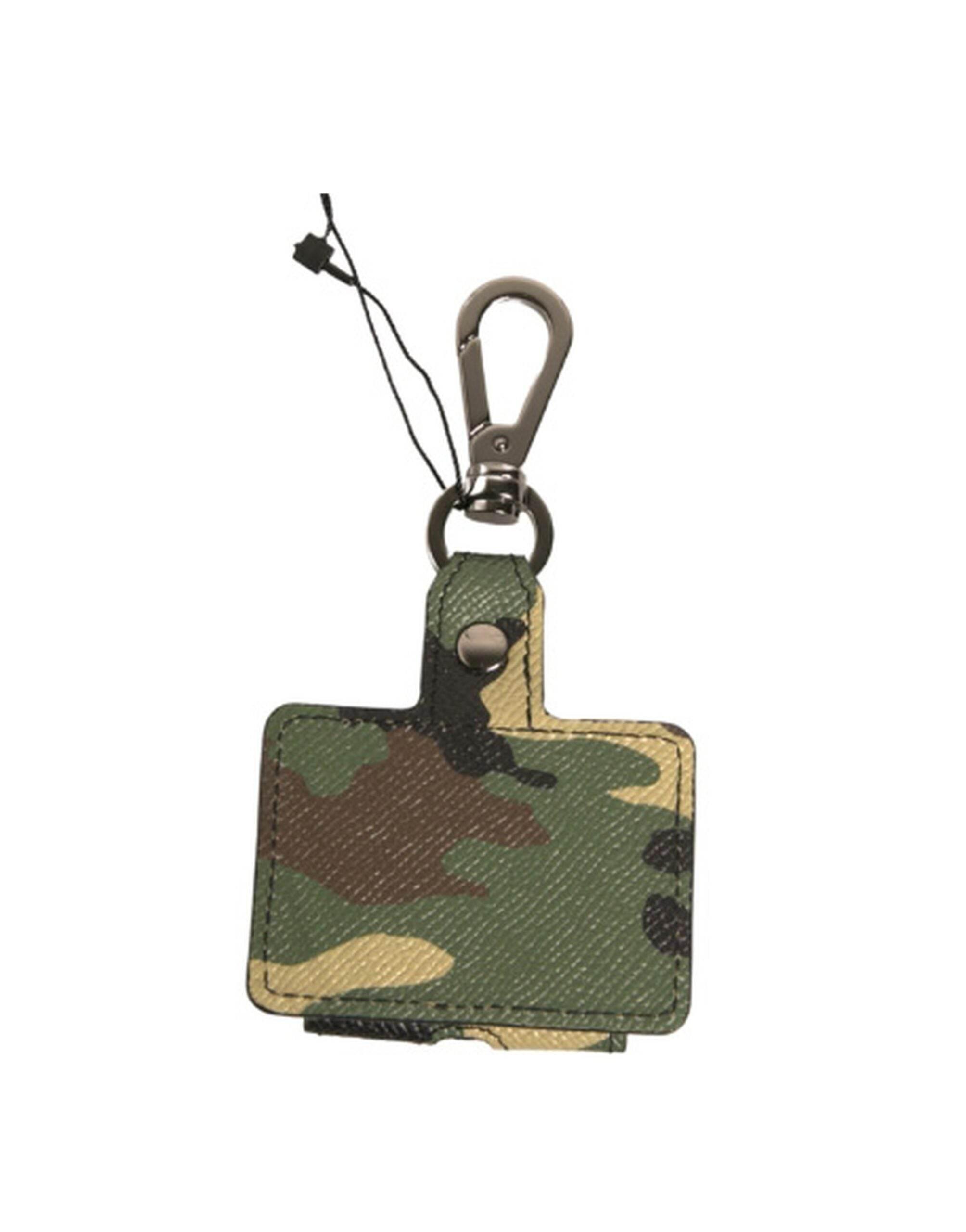Dolce & Gabbana Multicolor Camouflage Leather Metal Airpods Case - Hilstor