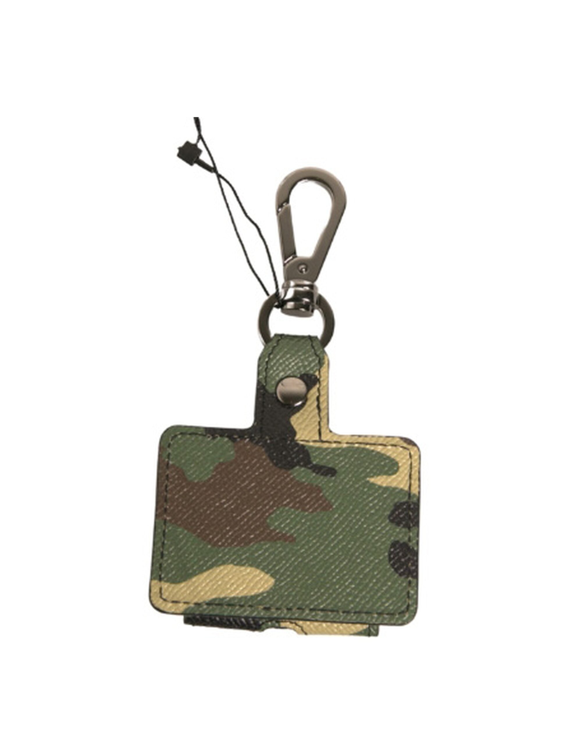 Dolce &amp; Gabbana Multicolor Camouflage Læder Metal Airpods etui