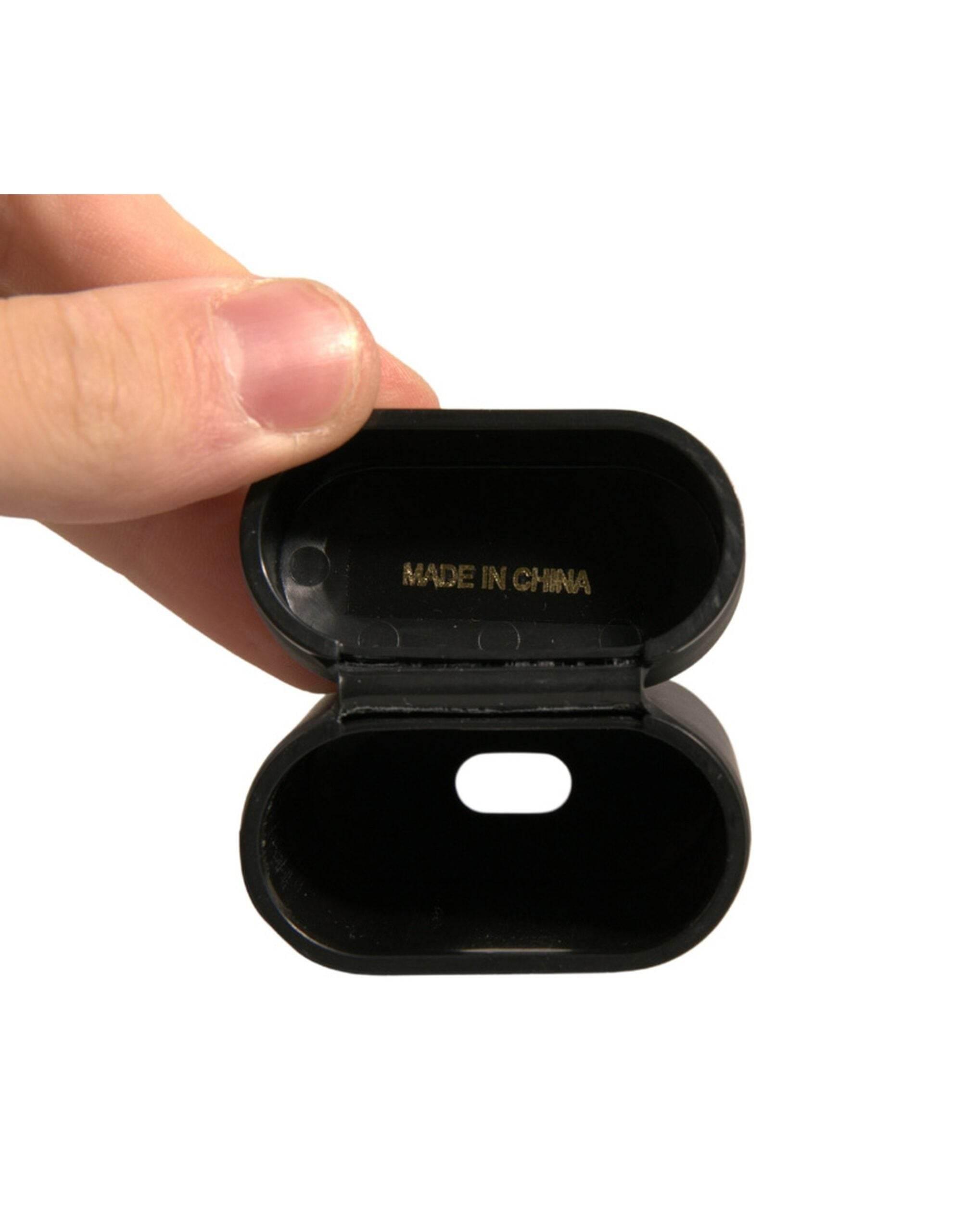 Dolce & Gabbana Black White Silicone Embossed Logo Airpods Case - Hilstor