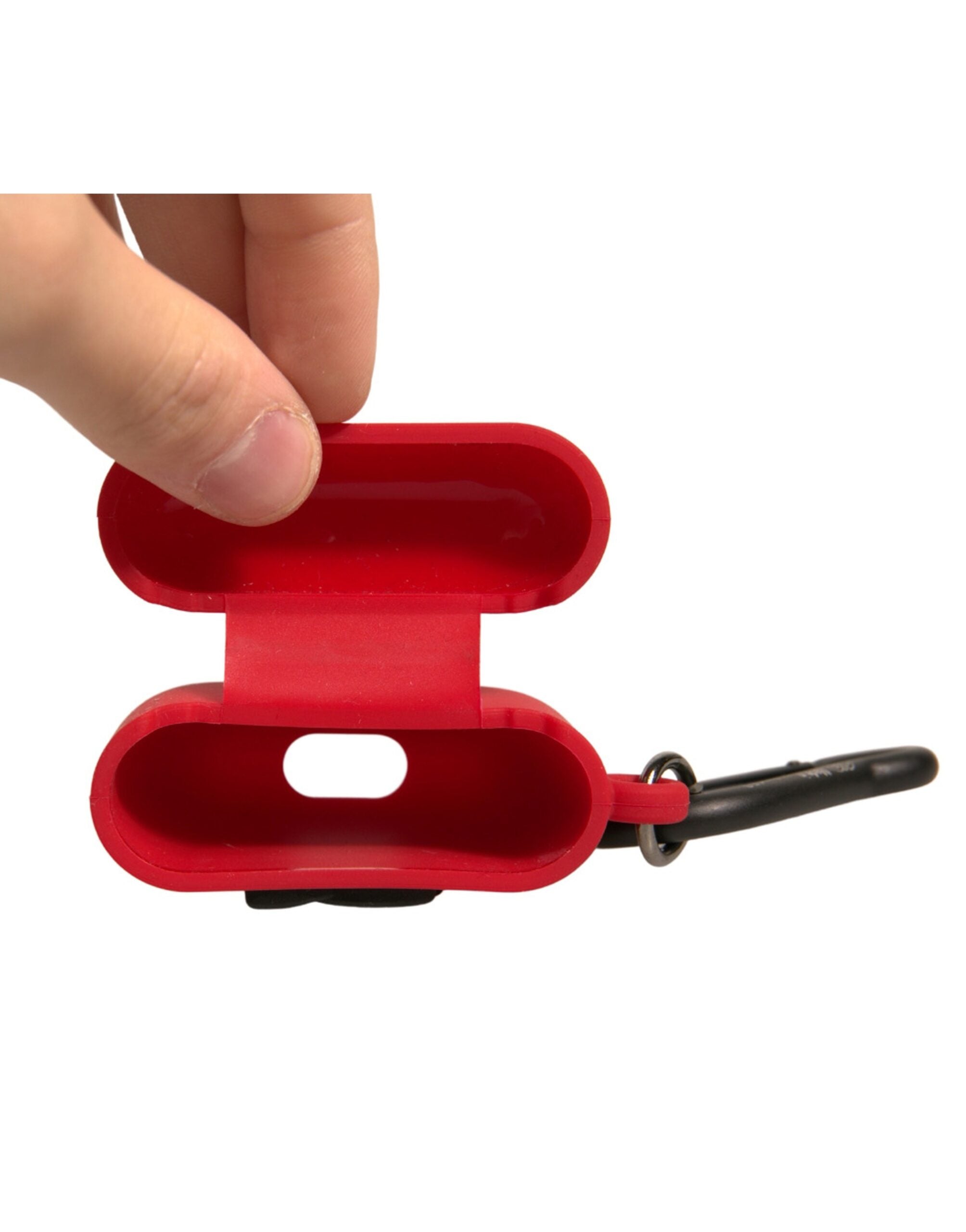 Dolce &amp; Gabbana Red Silikone Rubber Logo Præget Airpods etui
